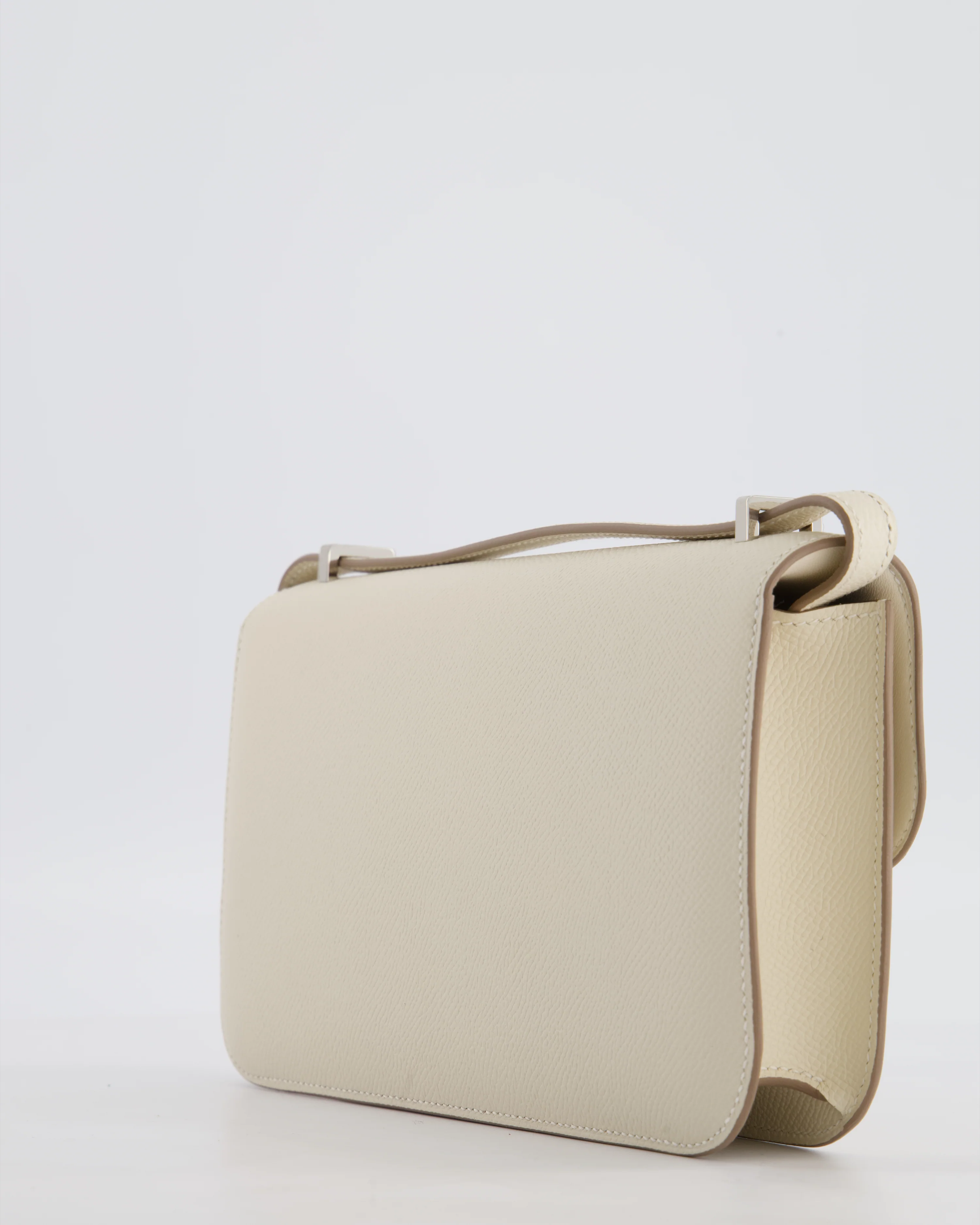 *NEW RELEASE* Hermès Constance 1-Elan Miroir Bag in Craie Epsom Leather with Palladium Hardware - Image 16