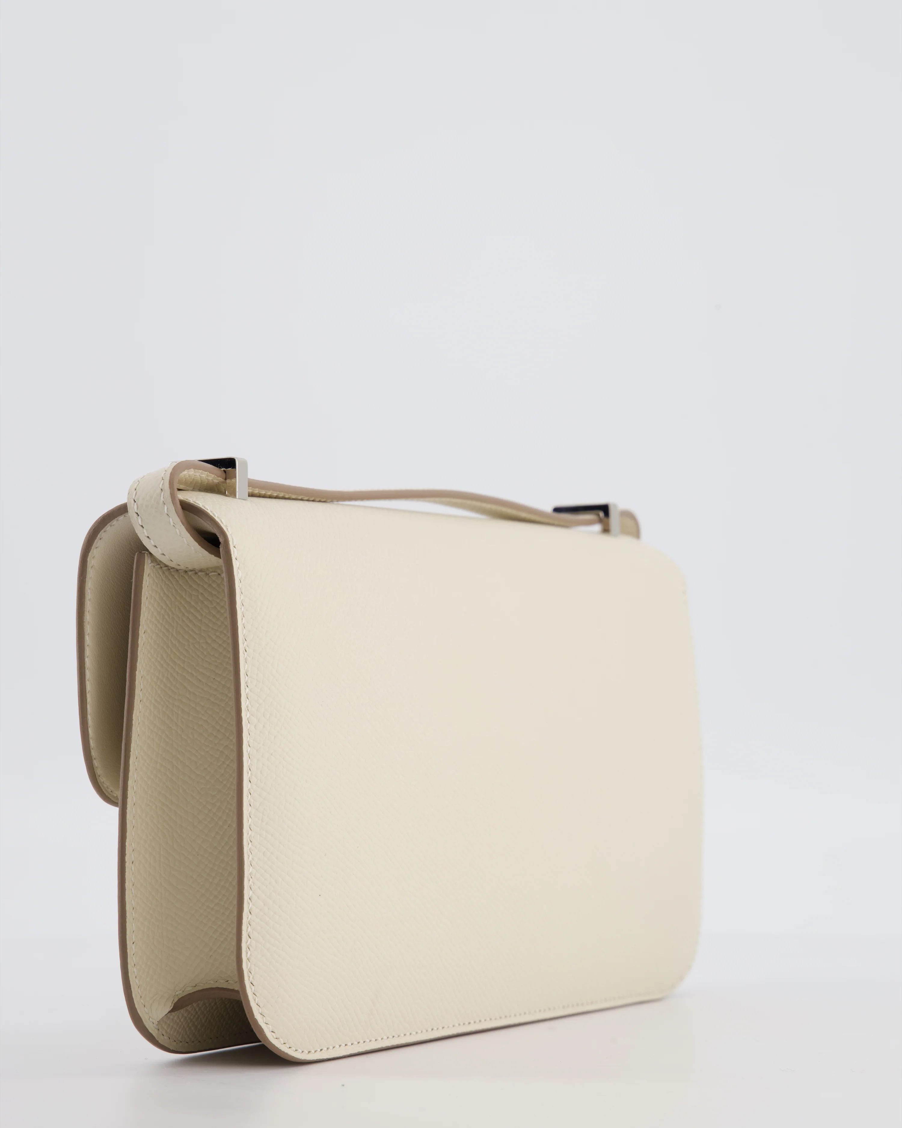 *NEW RELEASE* Hermès Constance 1-Elan Miroir Bag in Craie Epsom Leather with Palladium Hardware - Image 17