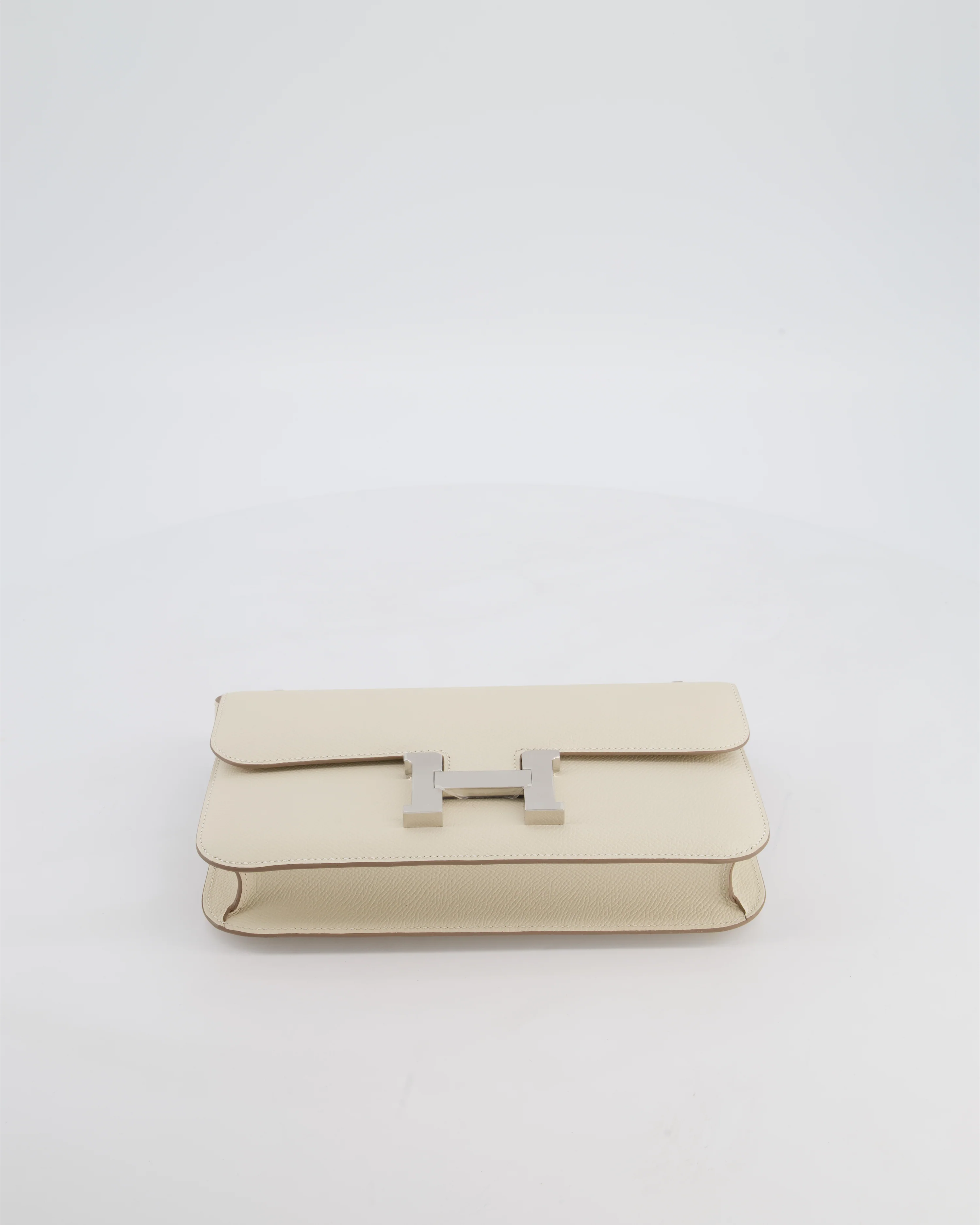 *NEW RELEASE* Hermès Constance 1-Elan Miroir Bag in Craie Epsom Leather with Palladium Hardware - Image 20