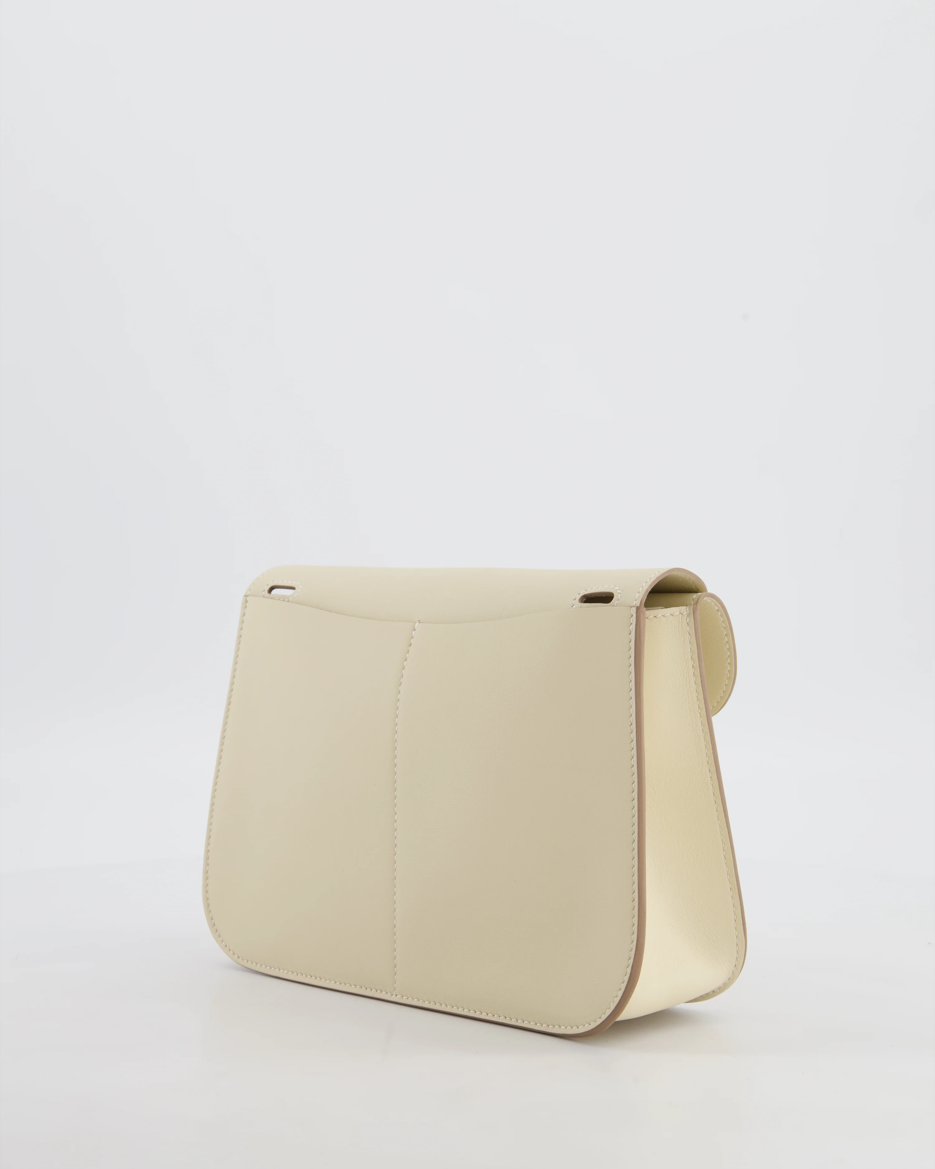 *NEW SIZE* Hermès Mini Halzan Bag in Craie Swift Leather with Gold Hardware - Image 6