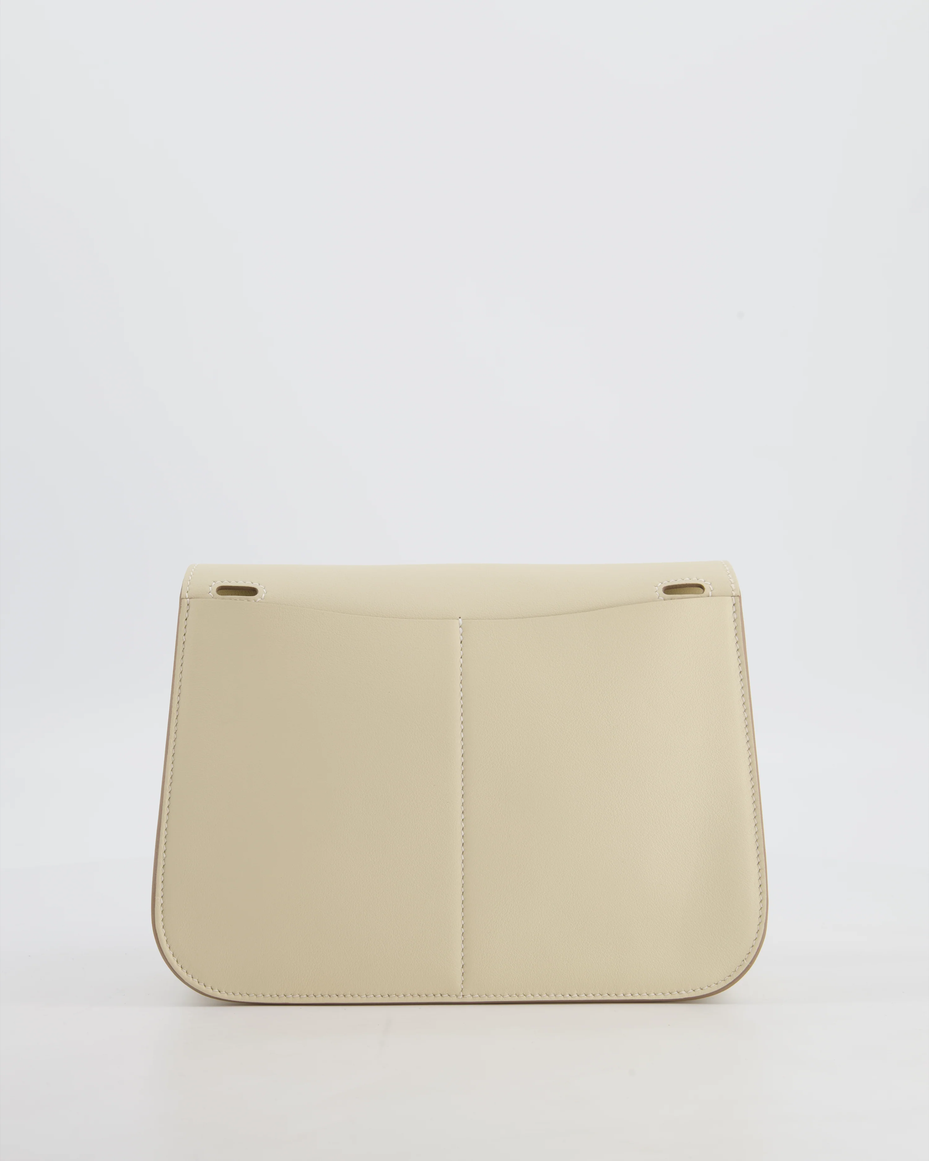 *NEW SIZE* Hermès Mini Halzan Bag in Craie Swift Leather with Gold Hardware - Image 7