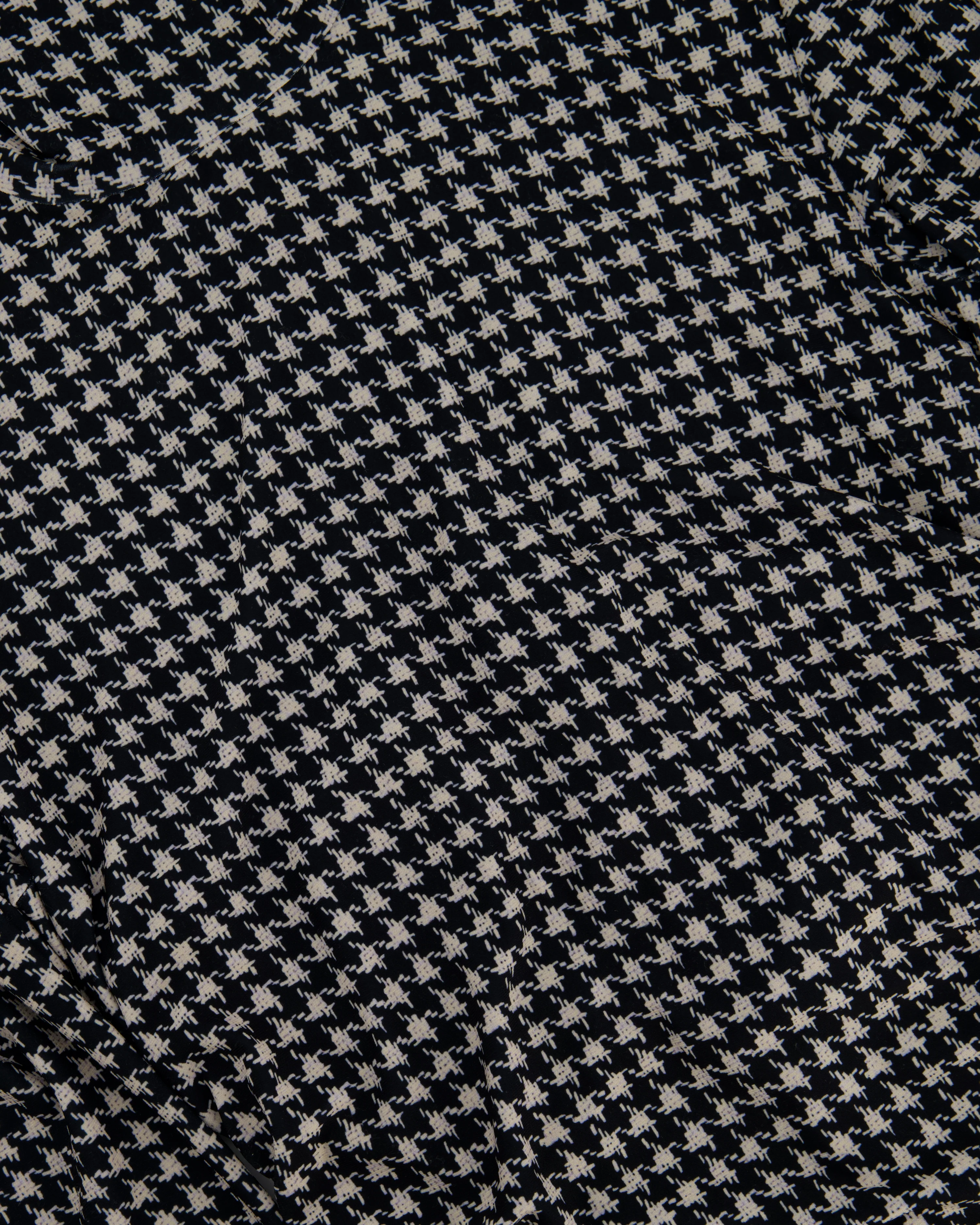 Norma Kamali Black and beige Houndstooth Ruched Long Sleeve Mini Dress Size S (UK 8) - Image 7