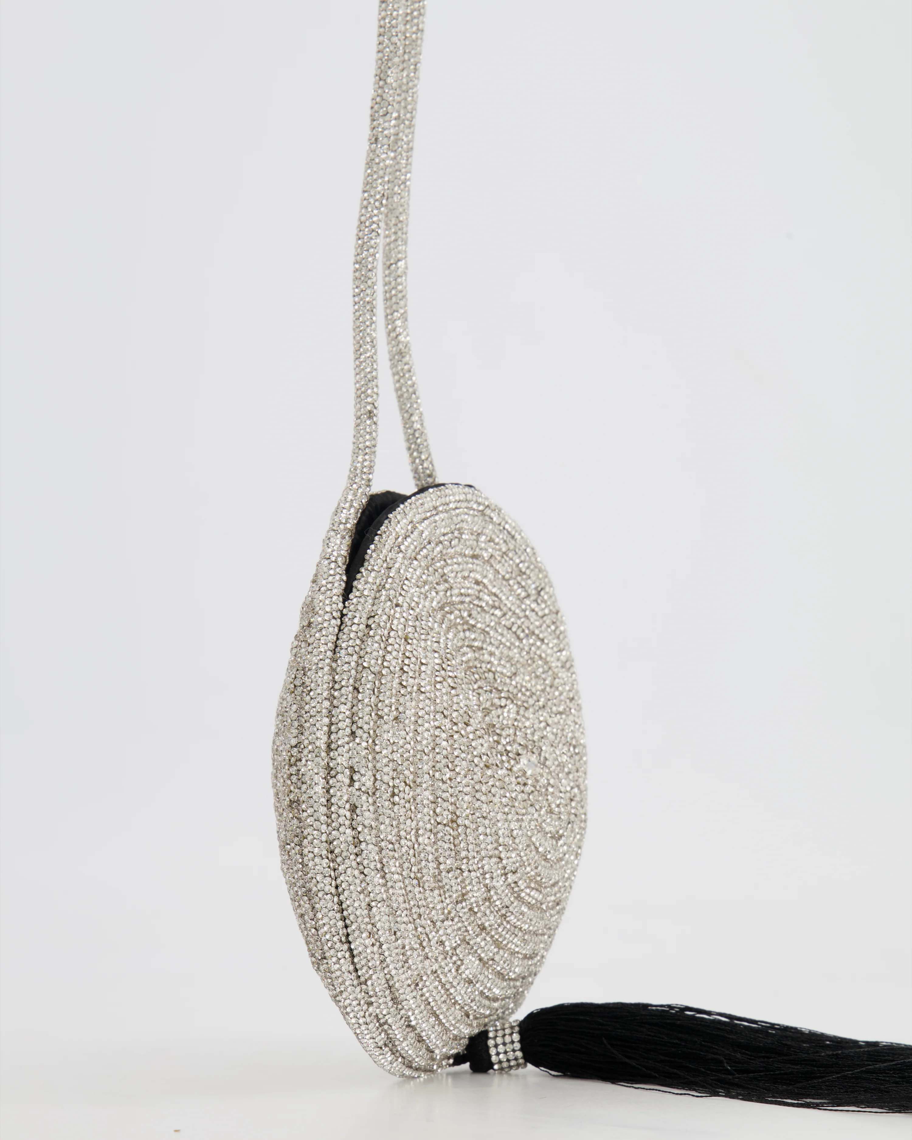 Nué Crystal Spiral Round Small Bag with Black Tassel Detail RRP £640 - Image 10