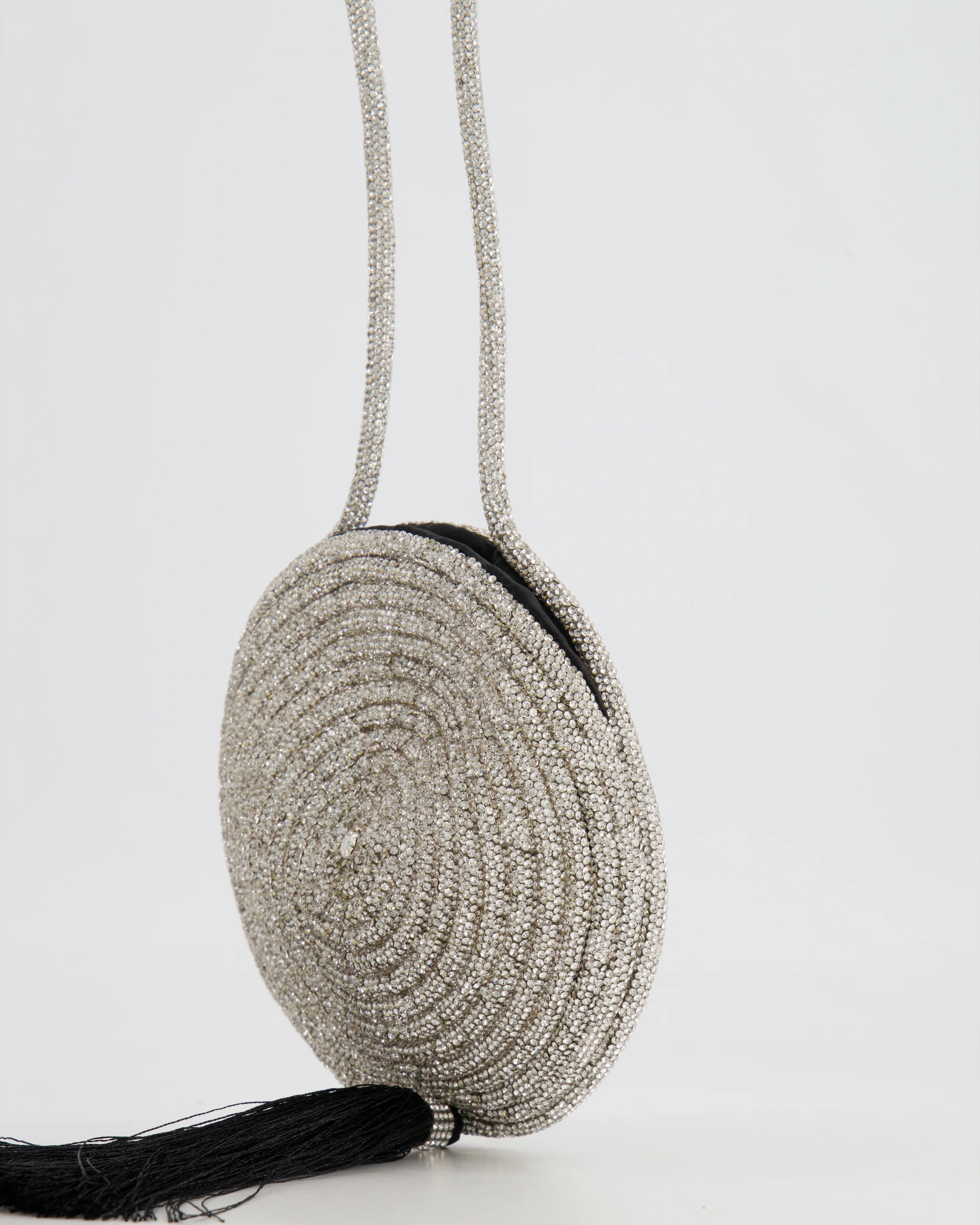 Nué Crystal Spiral Round Small Bag with Black Tassel Detail RRP £640 - Image 11