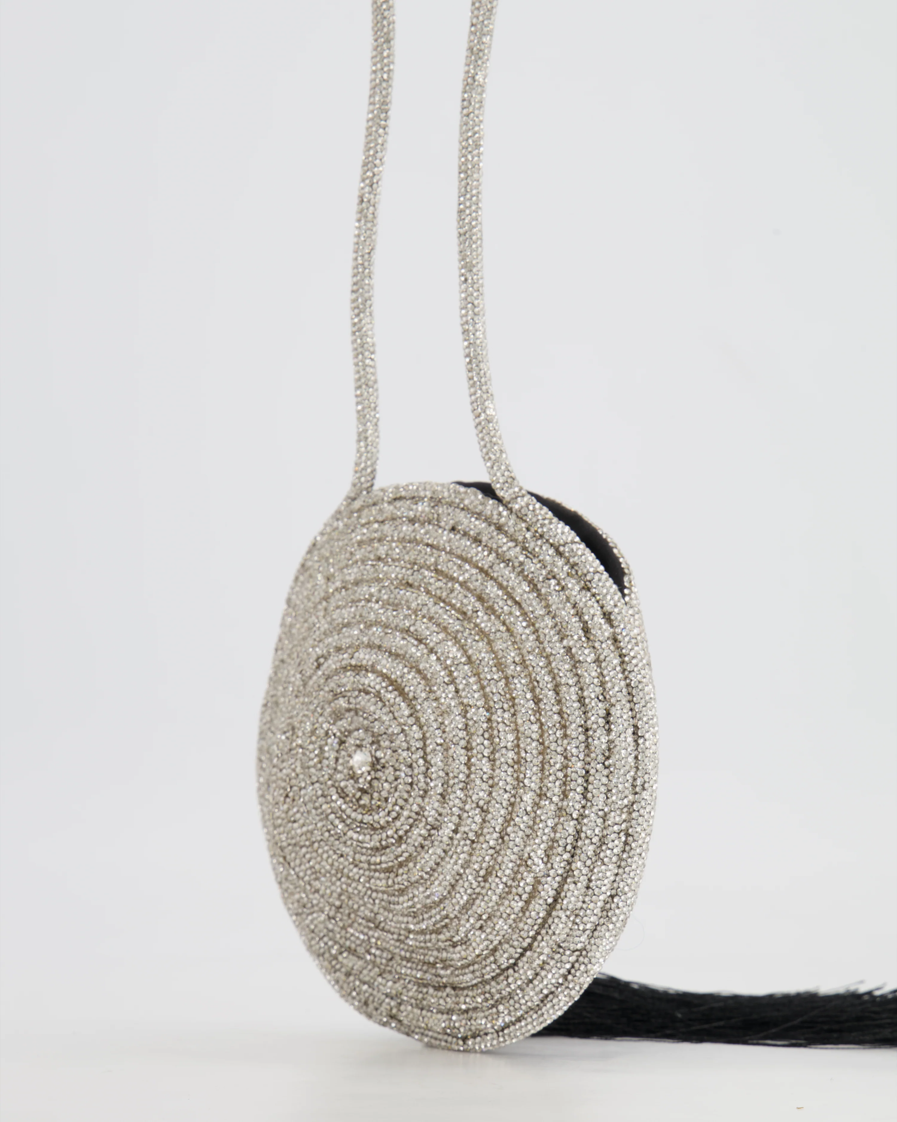 Nué Crystal Spiral Round Small Bag with Black Tassel Detail RRP £640 - Image 12
