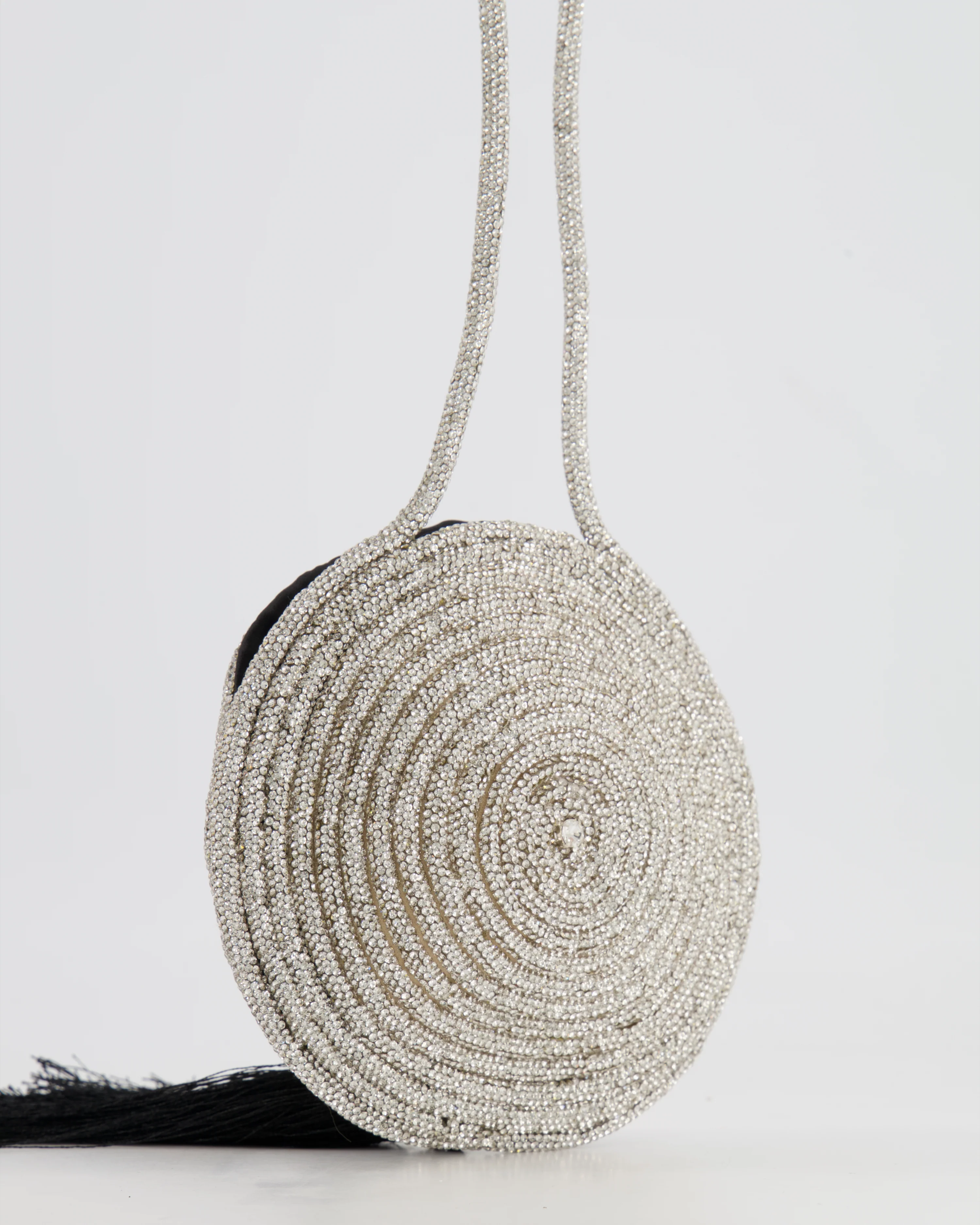 Nué Crystal Spiral Round Small Bag with Black Tassel Detail RRP £640 - Image 13