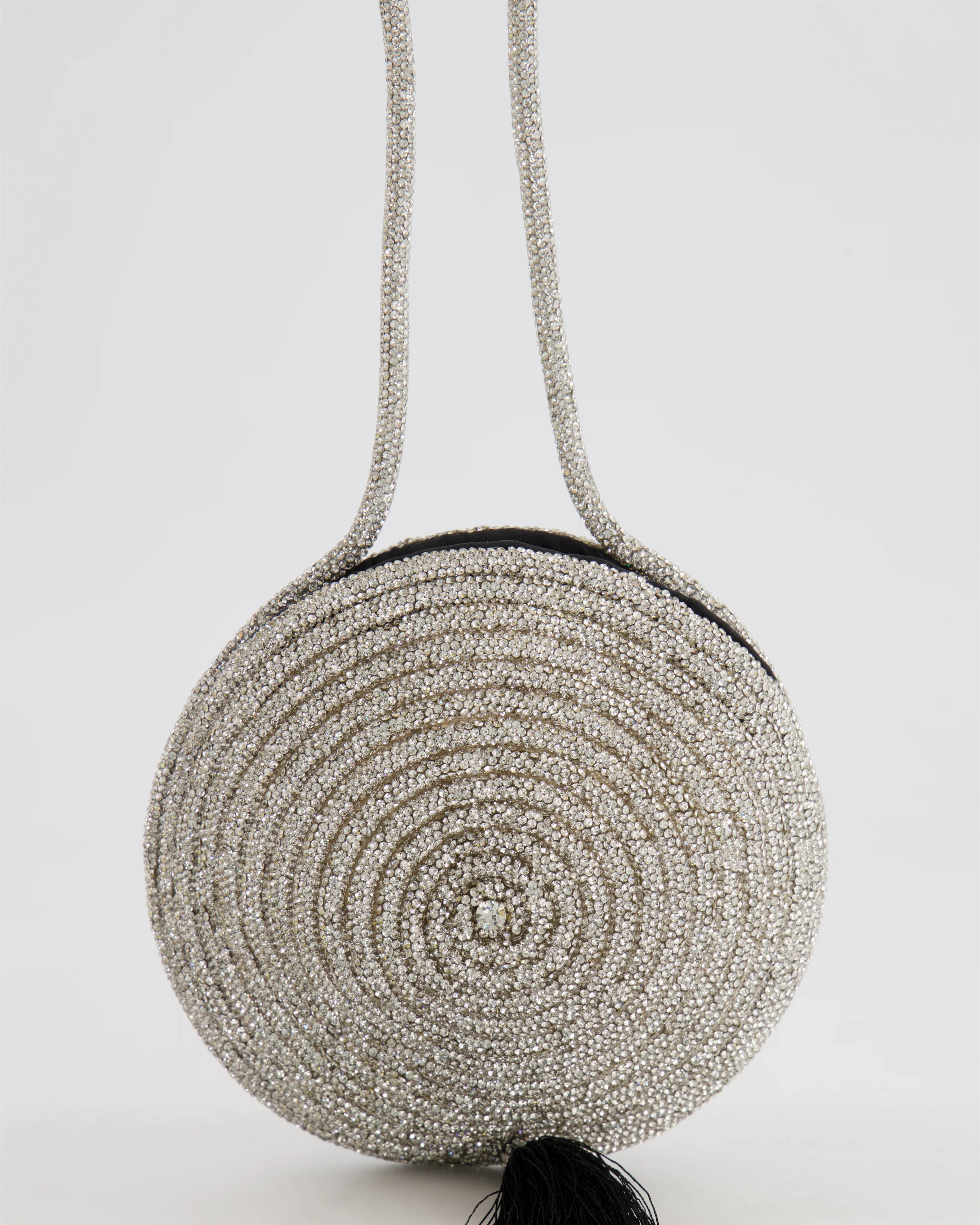 Nué Crystal Spiral Round Small Bag with Black Tassel Detail RRP £640 - Image 14