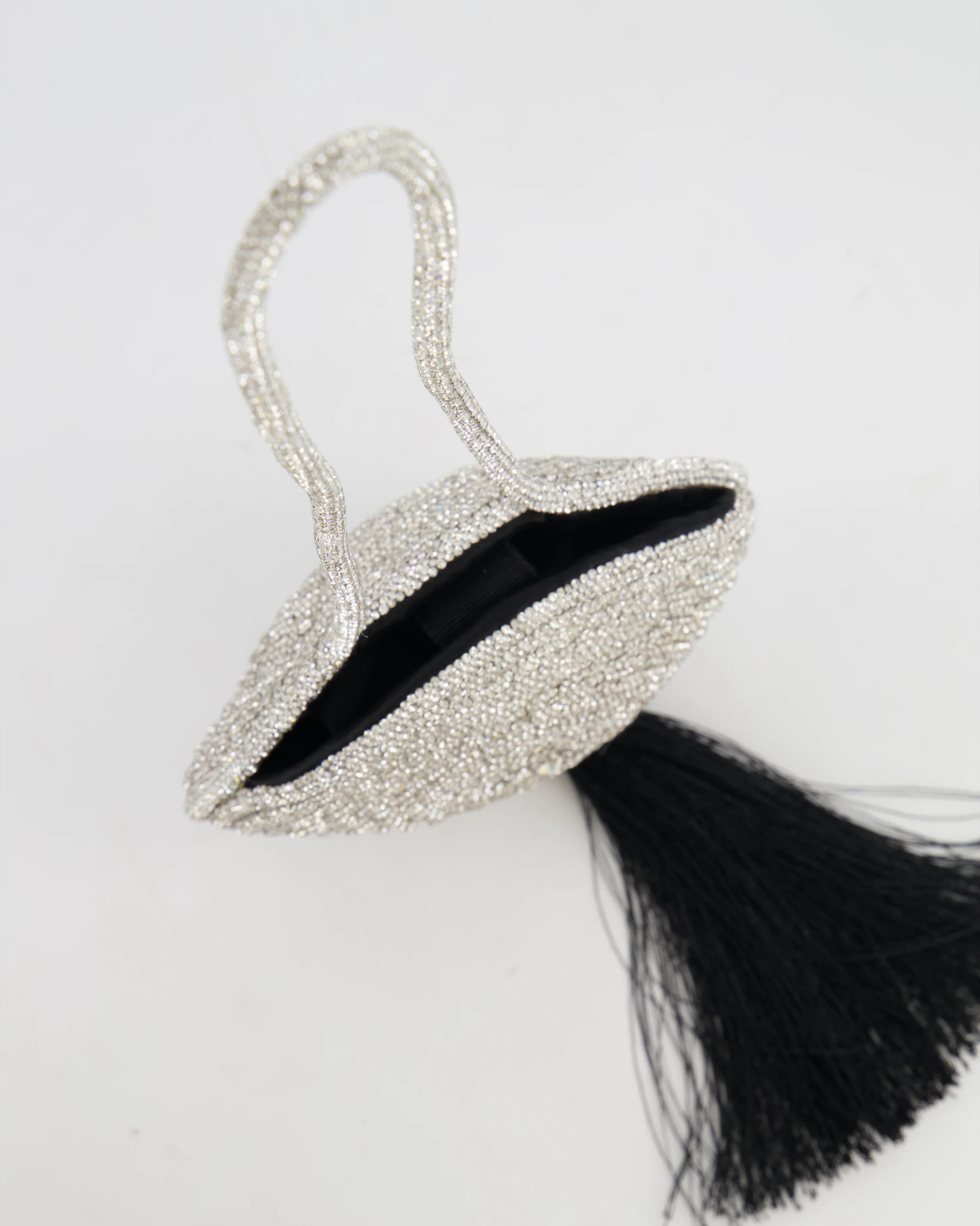 Nué Crystal Spiral Round Small Bag with Black Tassel Detail RRP £640 - Image 15