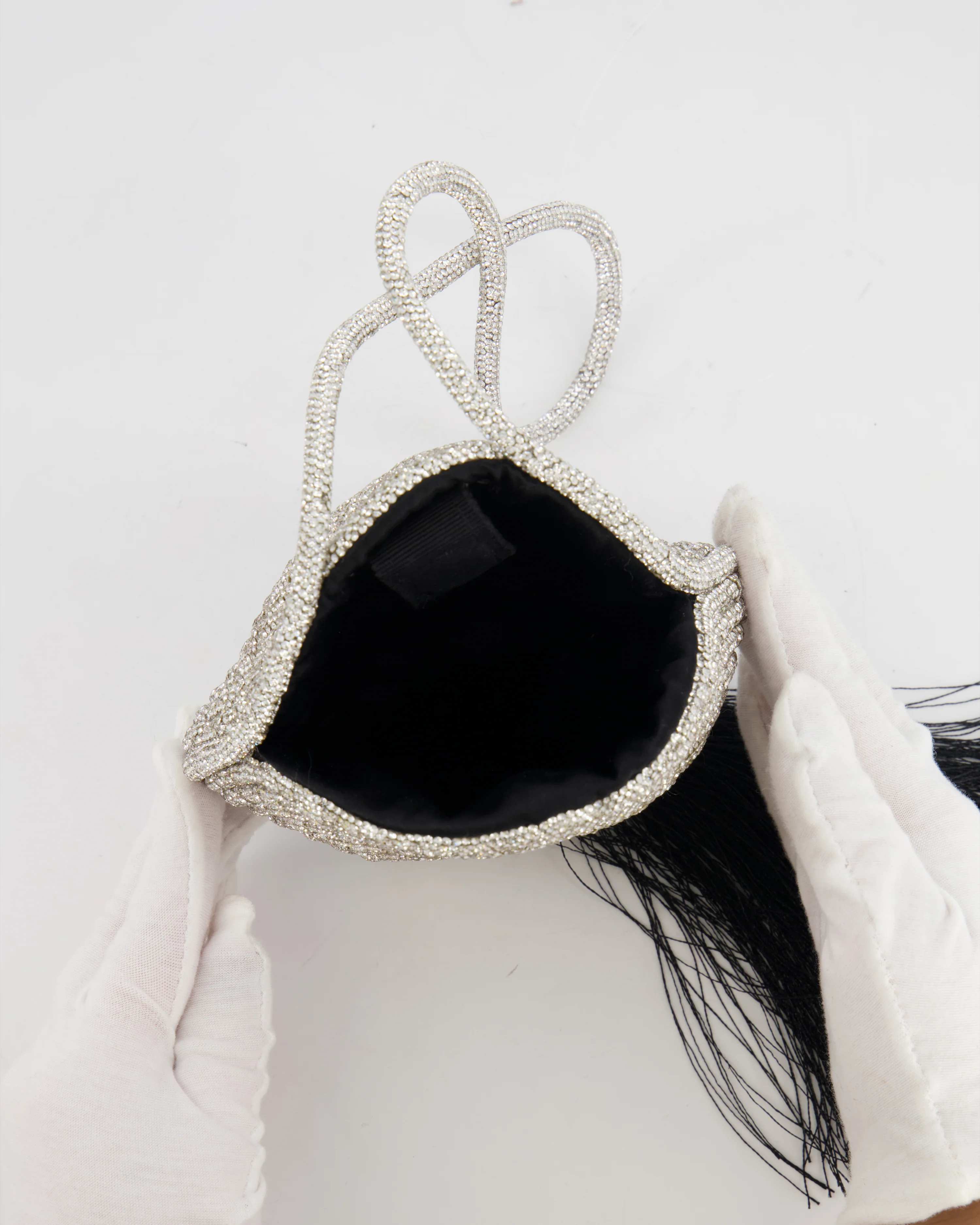 Nué Crystal Spiral Round Small Bag with Black Tassel Detail RRP £640 - Image 16