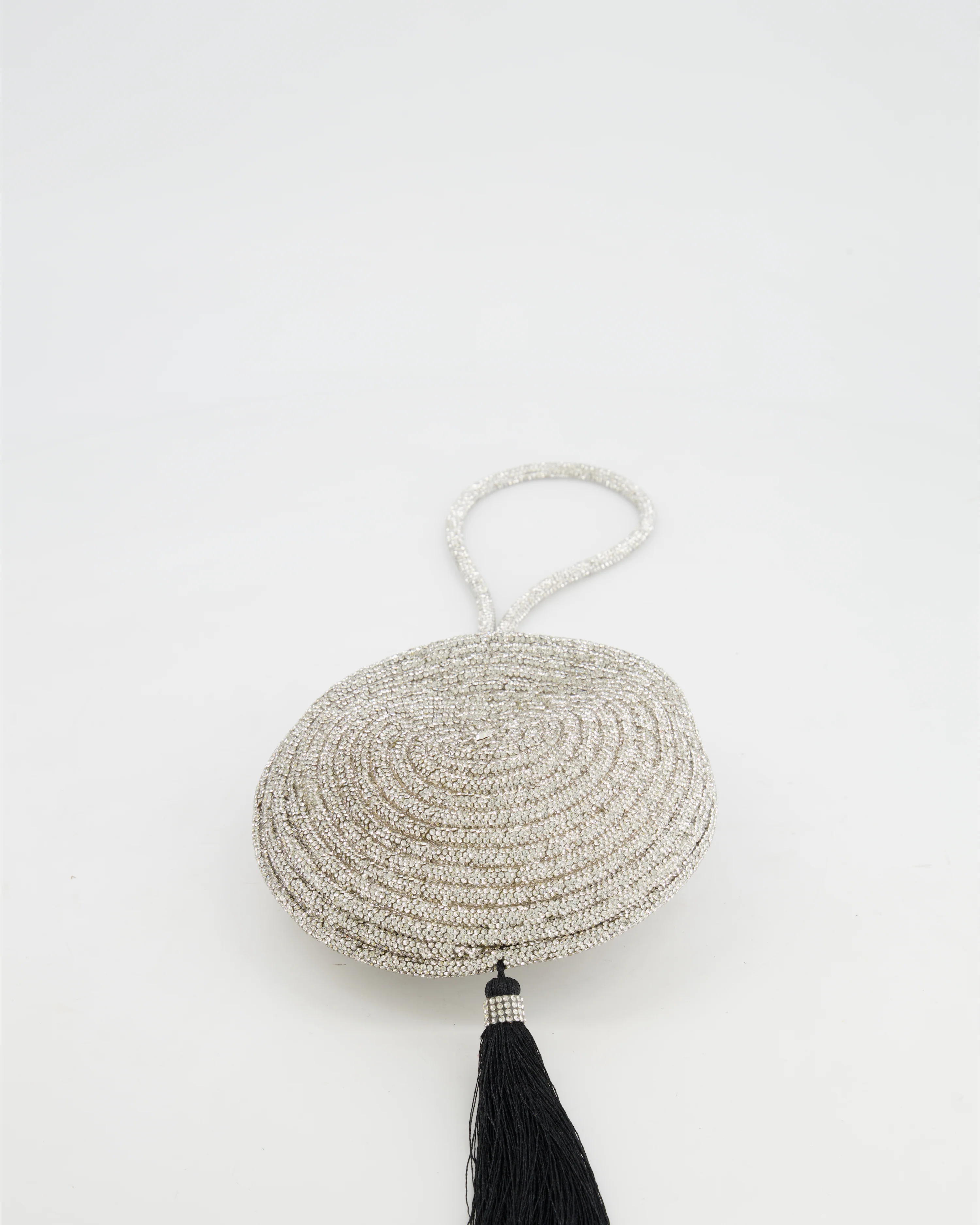 Nué Crystal Spiral Round Small Bag with Black Tassel Detail RRP £640 - Image 17