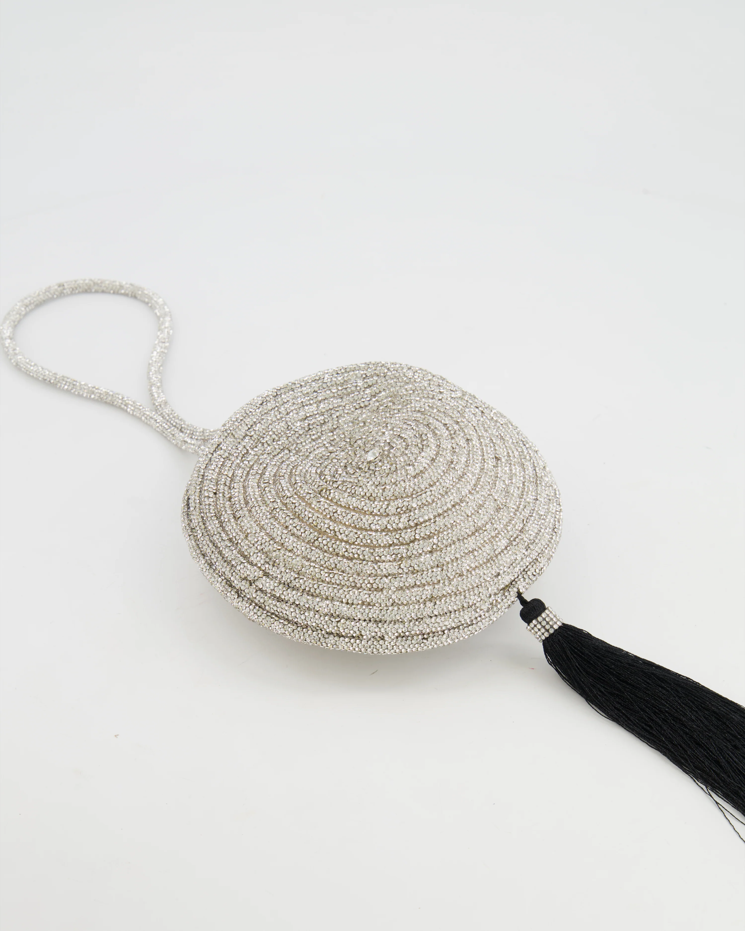 Nué Crystal Spiral Round Small Bag with Black Tassel Detail RRP £640 - Image 18