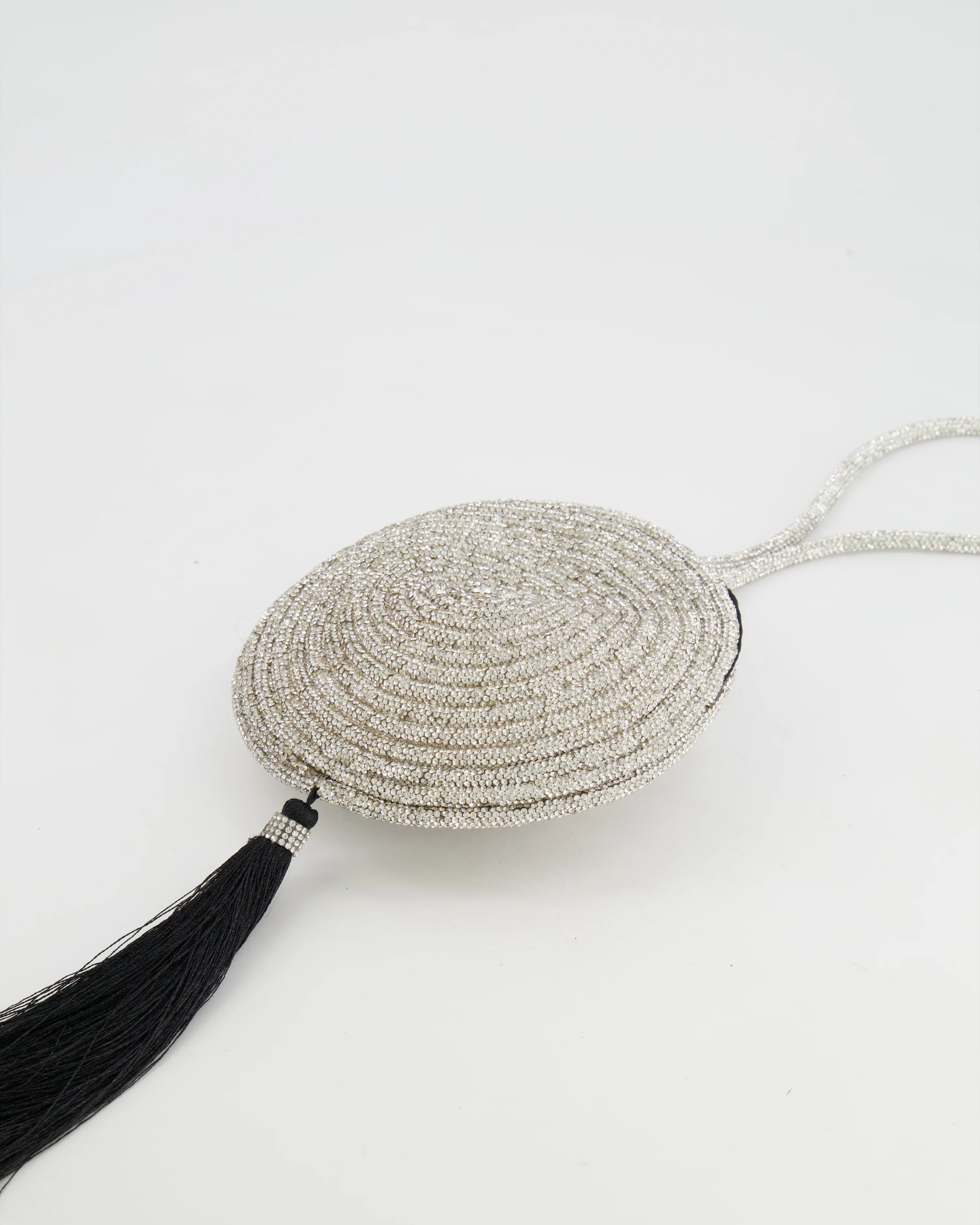 Nué Crystal Spiral Round Small Bag with Black Tassel Detail RRP £640 - Image 19