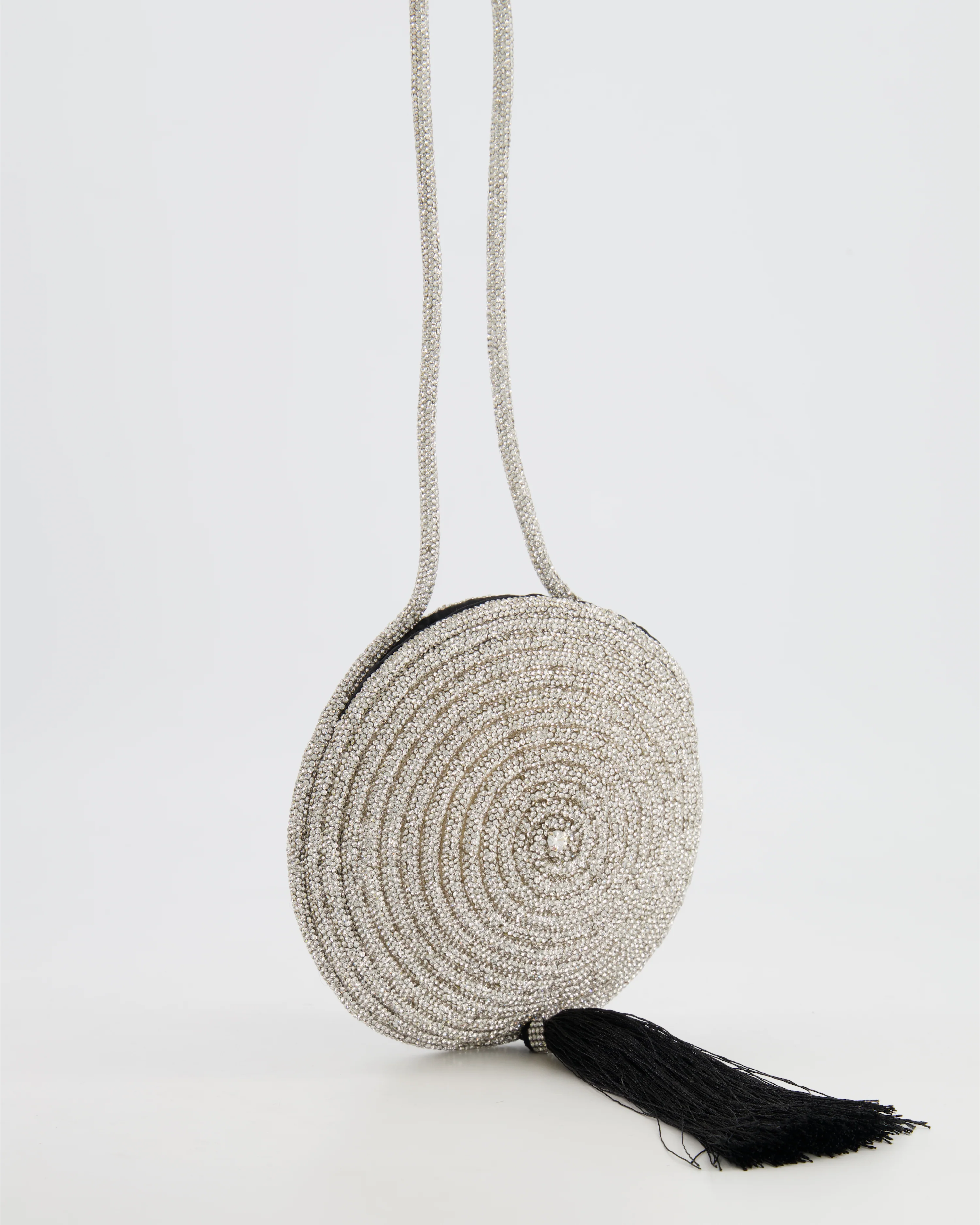 Nué Crystal Spiral Round Small Bag with Black Tassel Detail RRP £640 - Image 3