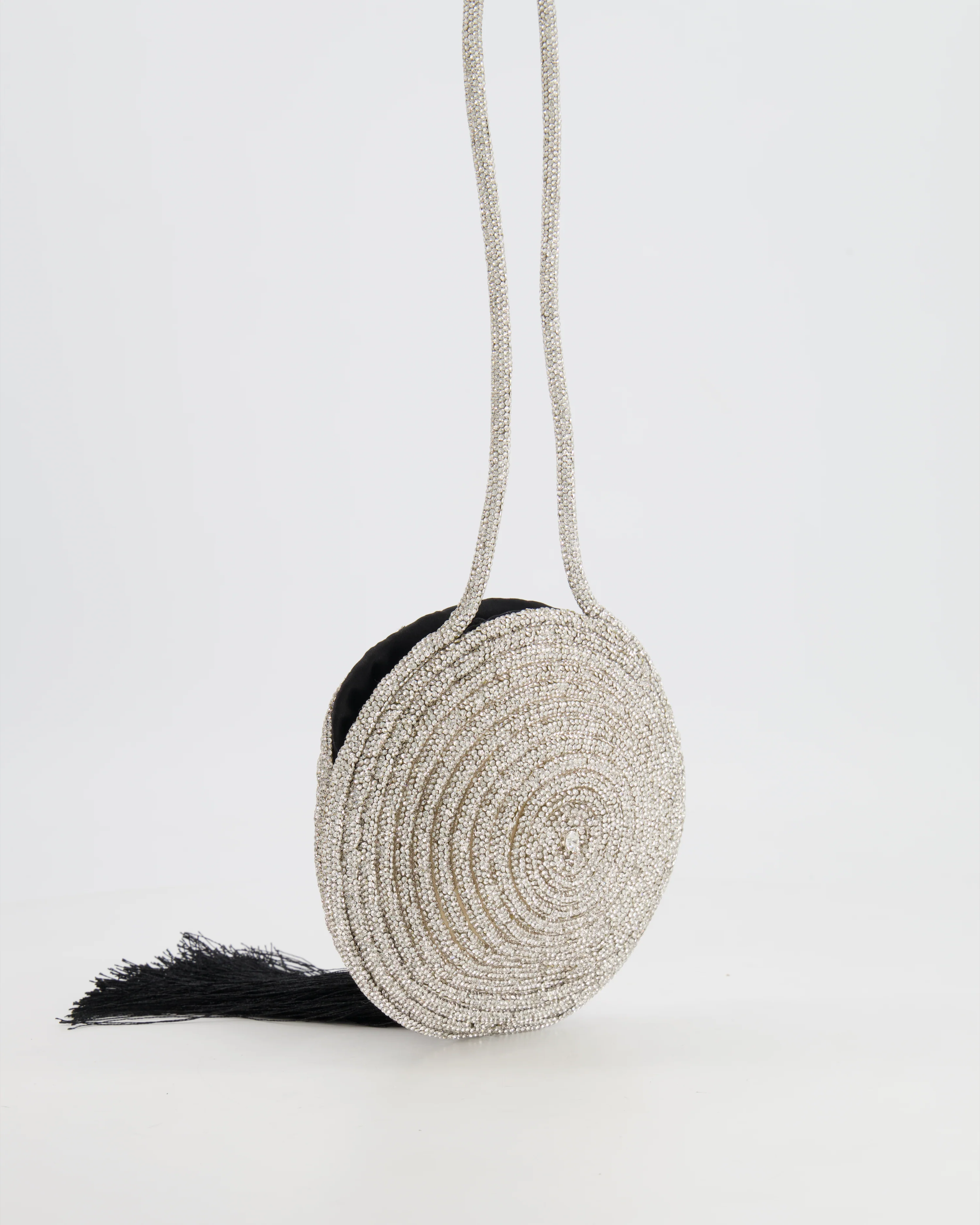 Nué Crystal Spiral Round Small Bag with Black Tassel Detail RRP £640 - Image 7