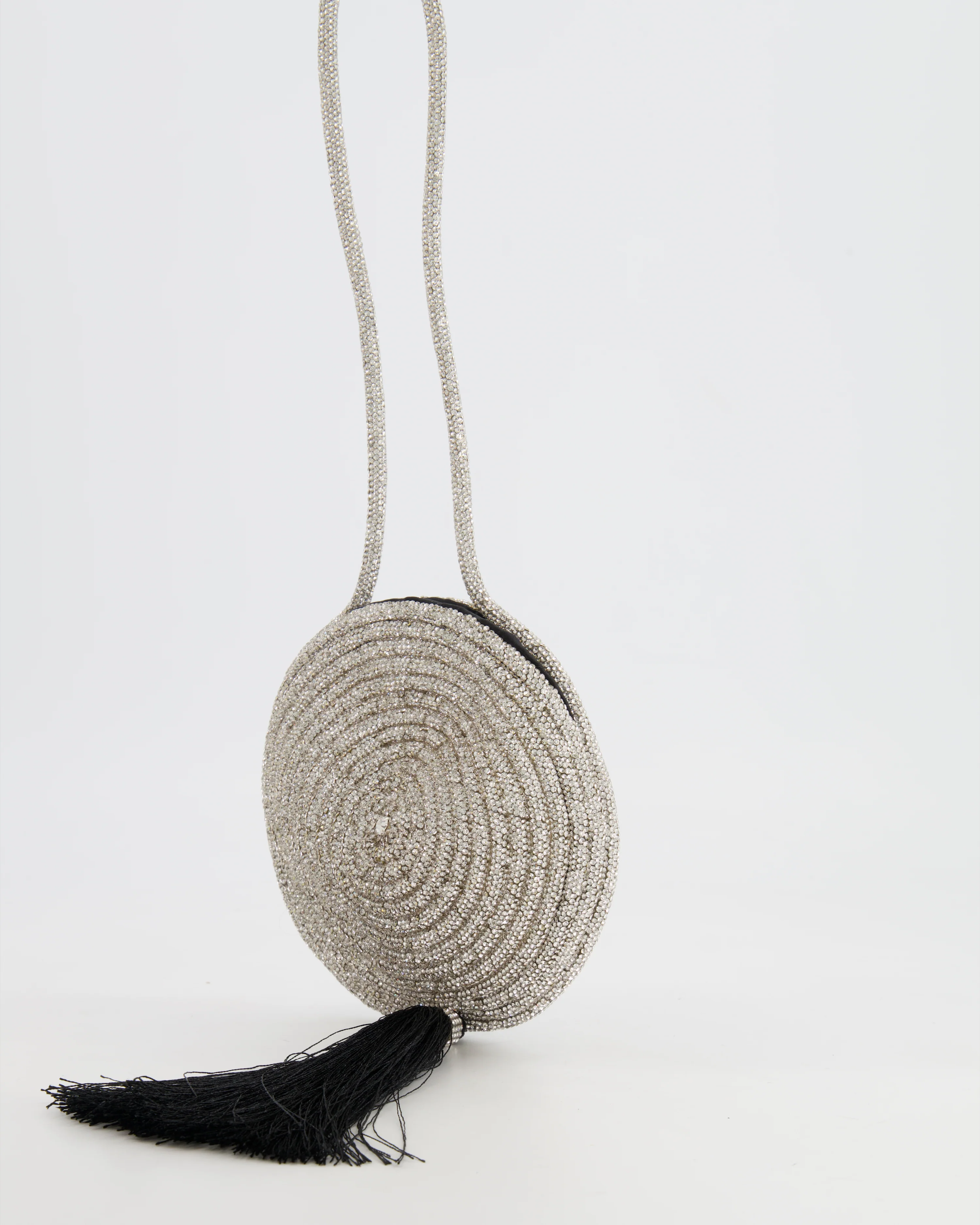 Nué Crystal Spiral Round Small Bag with Black Tassel Detail RRP £640 - Image 9