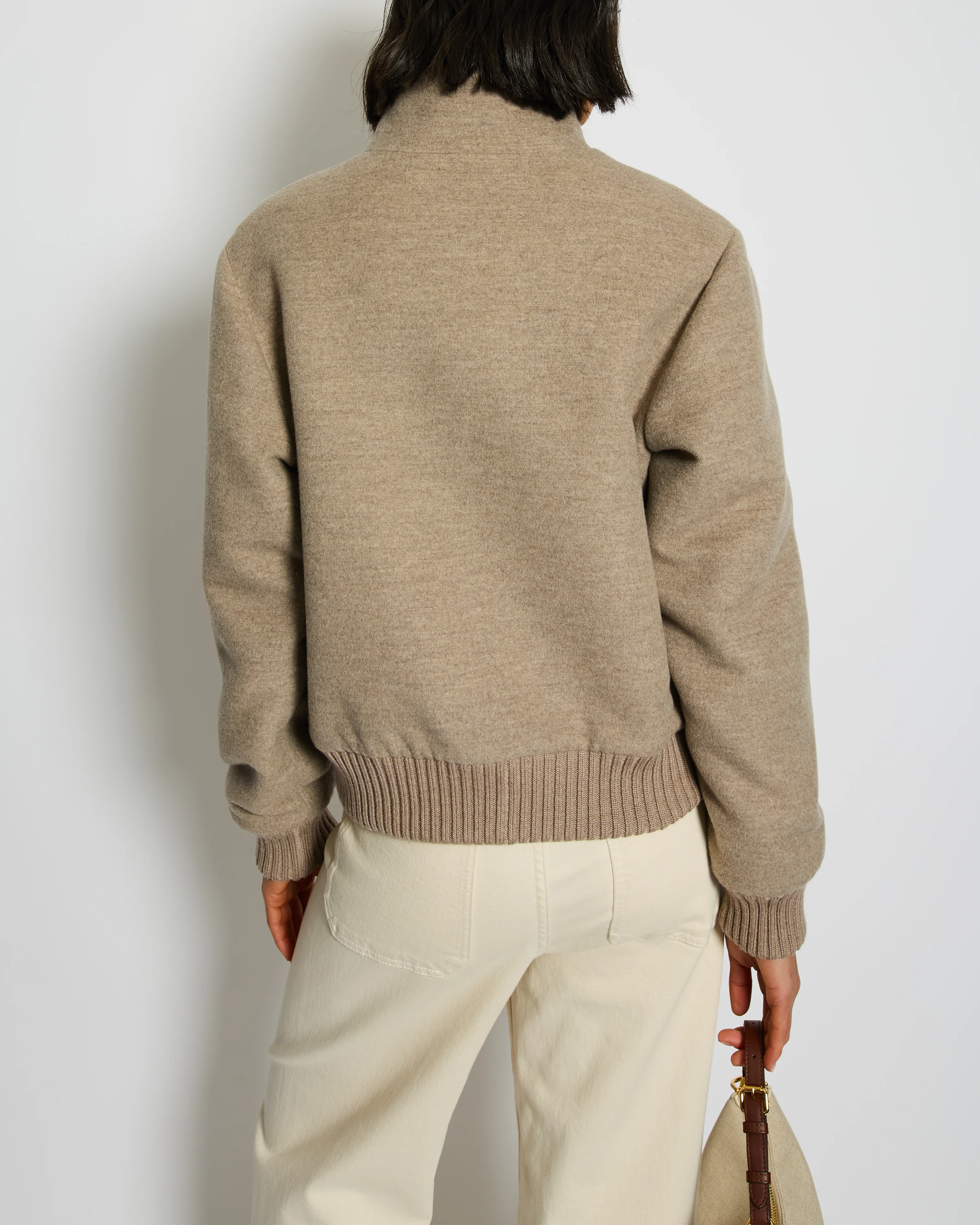 Ogier Brown Long Sleeve Cashmere Jacket with Sable Lining Detail Size IT 42 (UK 10) - Image 3