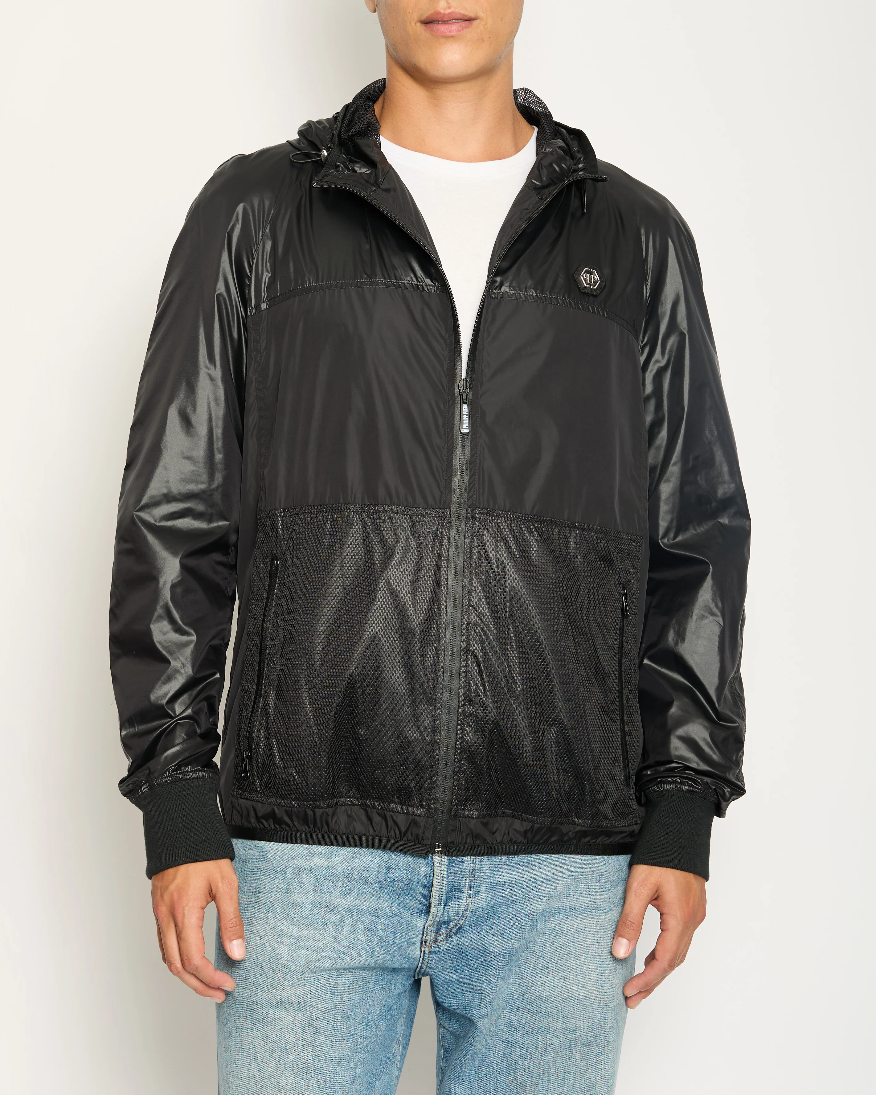 Philipp Plein Menswear Active Black Hooded Windbreaker Size XXXL (UK 48) - Image 4