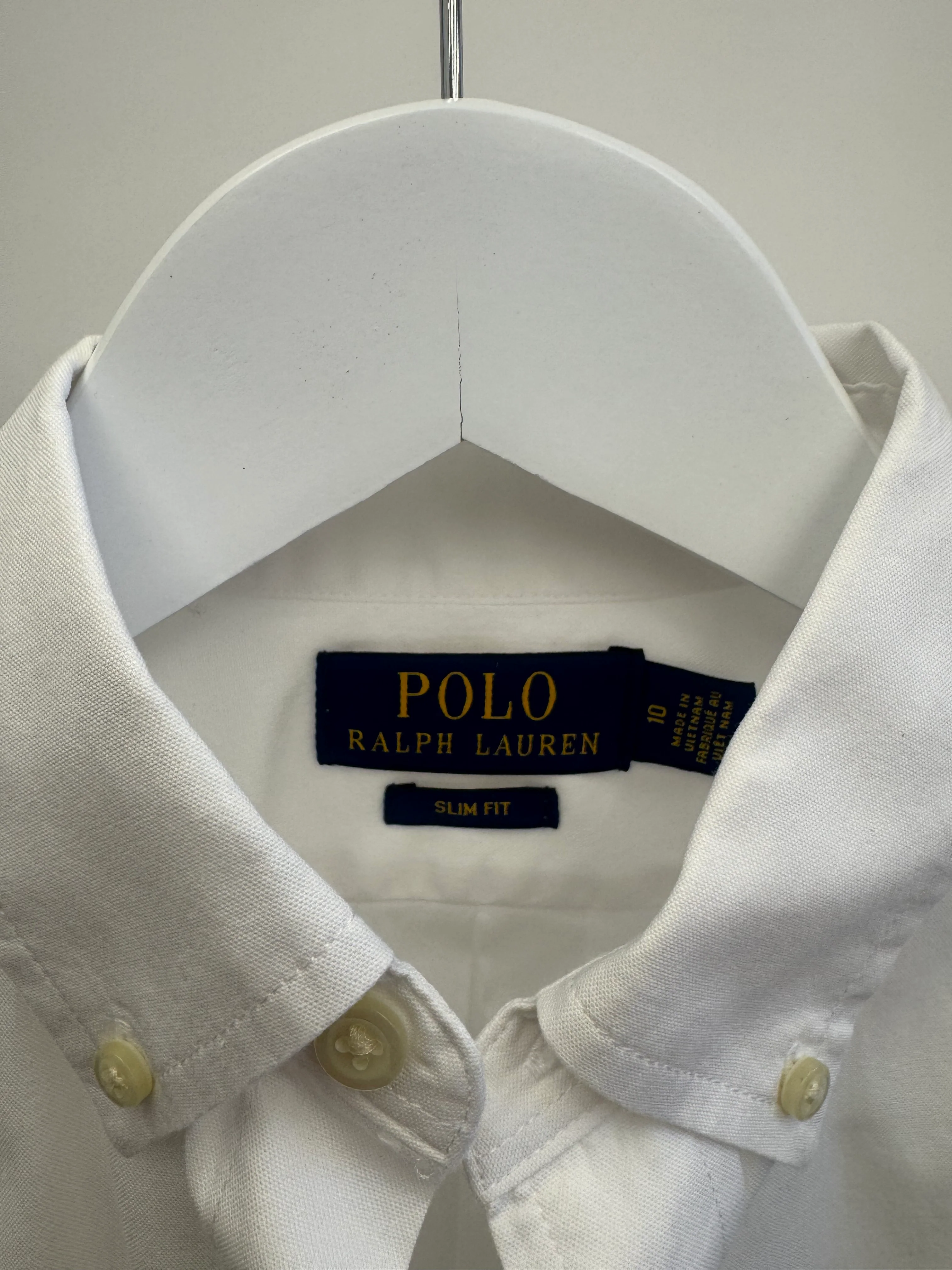 Polo Ralph Lauren Kids White Cotton Shirt with Logo Detail Size 10 years&nbsp; - Image 4