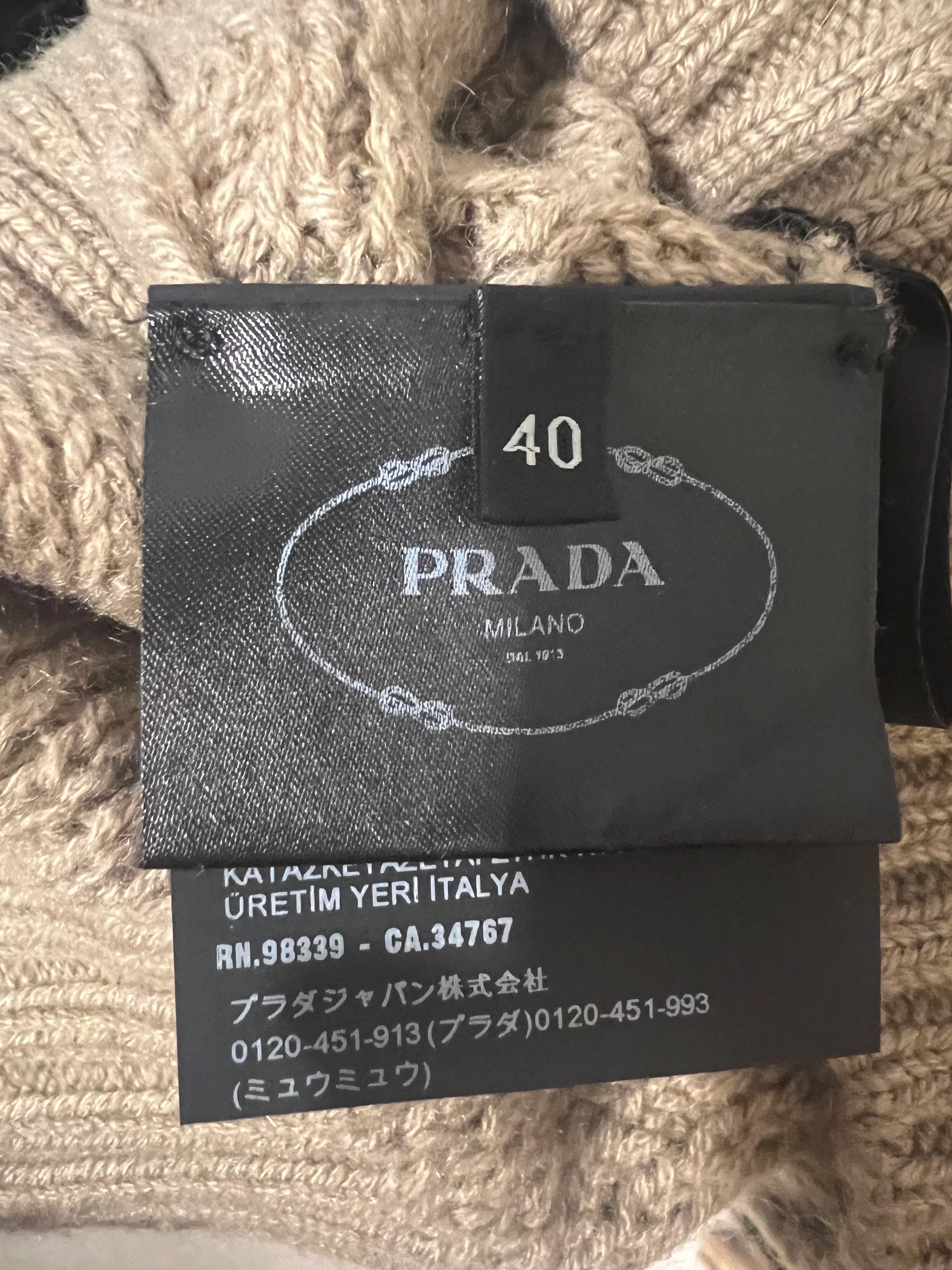 Prada Beige Cashmere Knit Puff-Sleeve Jumper Size IT 40 (UK 8) RRP £1,850 - Image 7