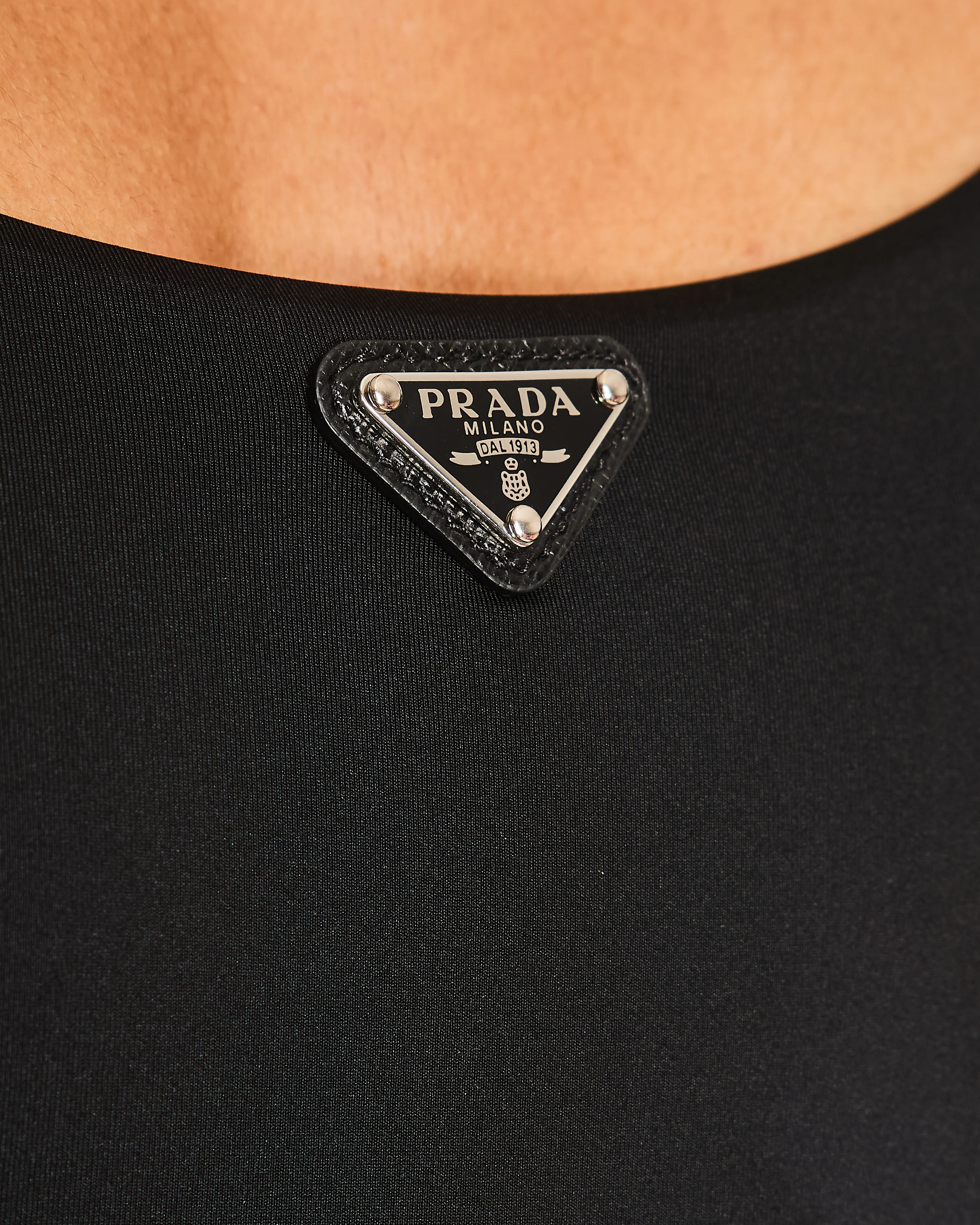Prada Black Bodysuit with Logo Plaque Detail Size IT 36 (UK 4) - Image 4