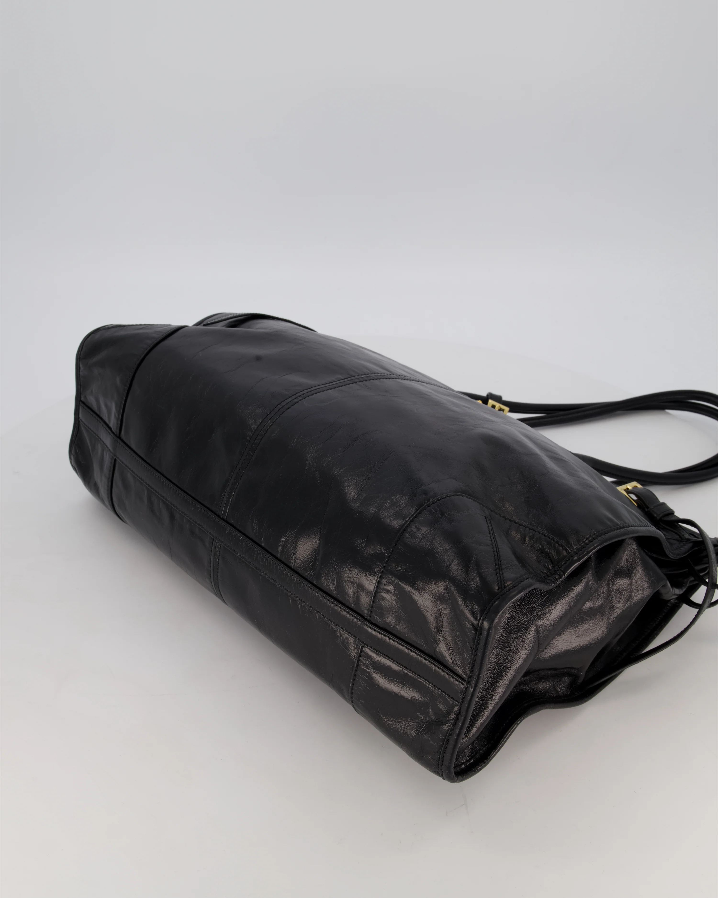 Prada Black Bonnie Extra Large Bag in Calfskin Leather With Gold Hardware RRP 2,650 - Image 17