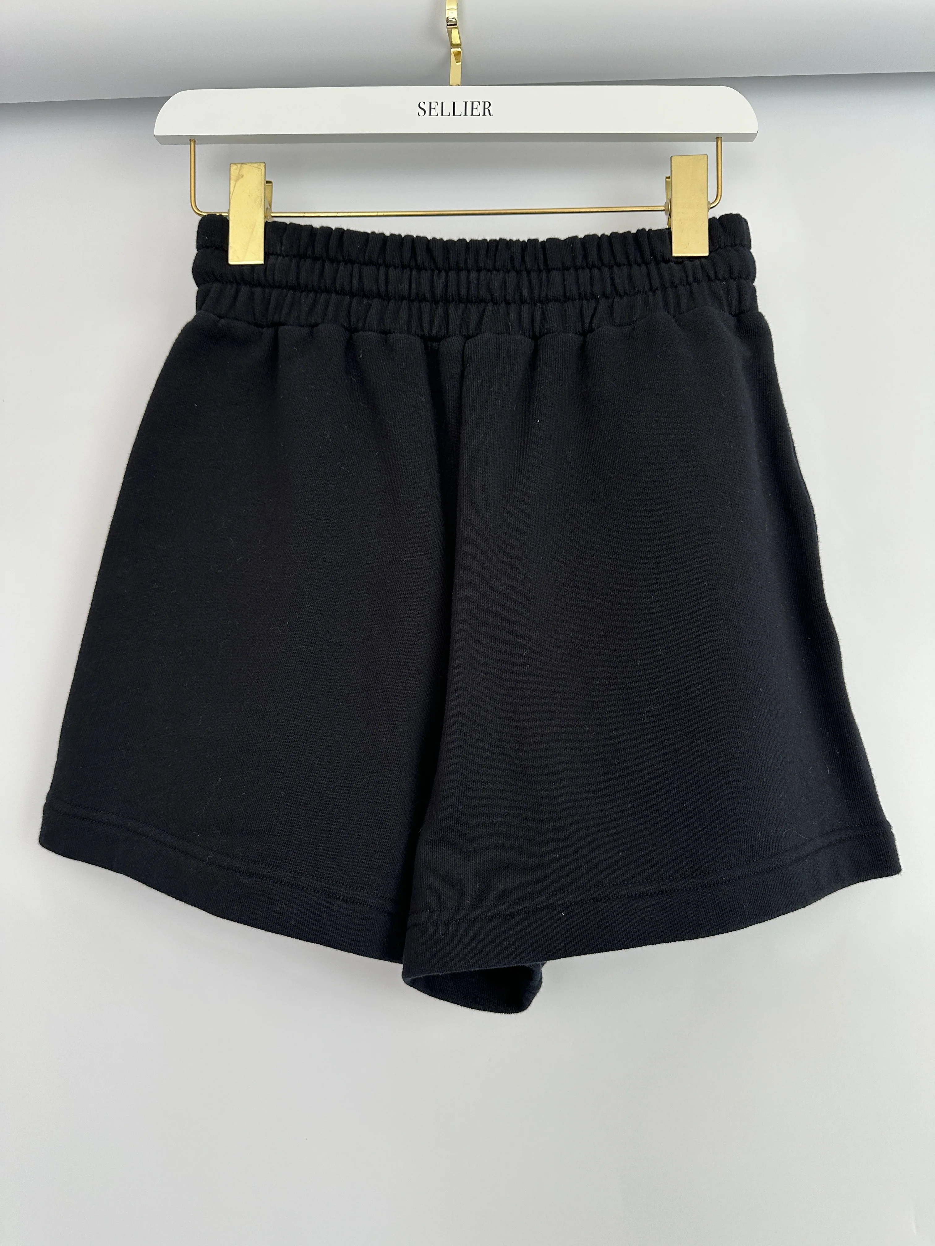 Prada Black Cotton Shorts and Crop Top Set With Sequin Embellishment Detail Size Small (UK 8) - Image 14