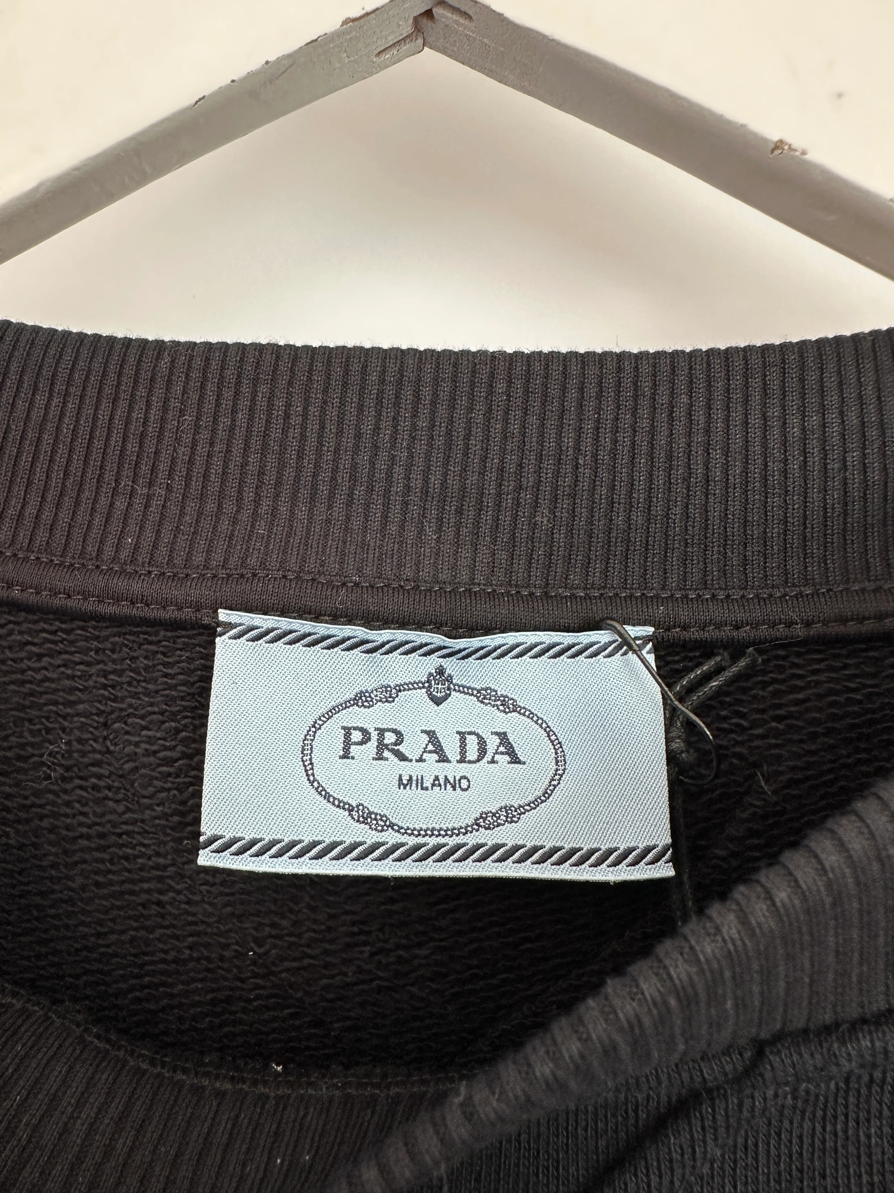 Prada Black Cotton Shorts and Crop Top Set With Sequin Embellishment Detail Size Small (UK 8) - Image 19