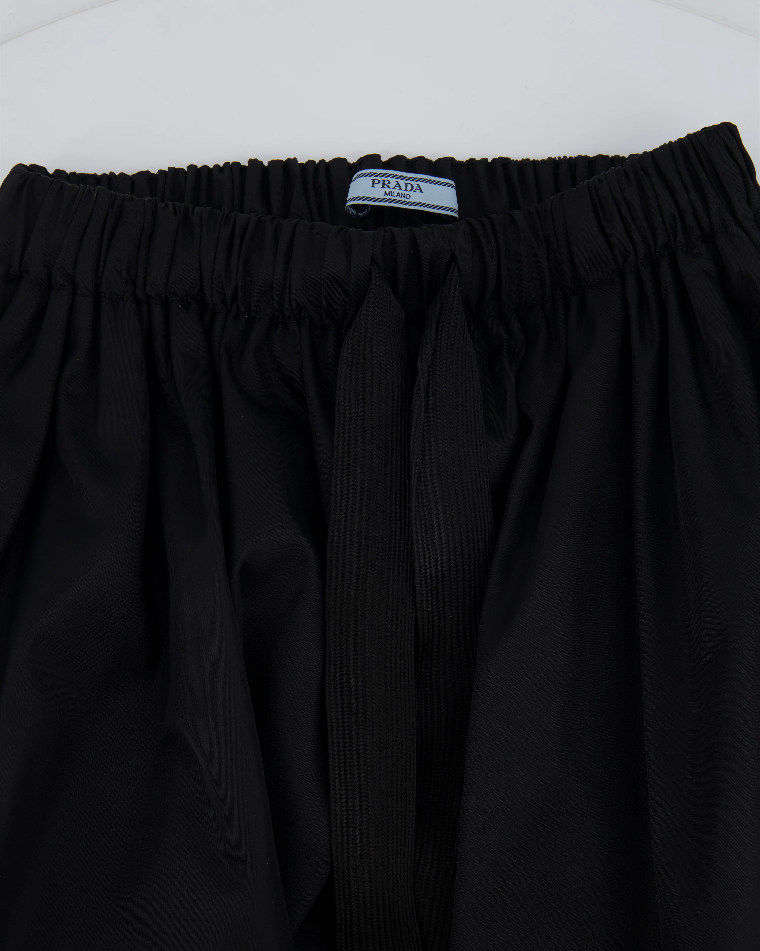 Prada Black Nylon Midi Skirt with Drawstring Detail Size IT 38 (UK 6)RRP 980£ - Image 7