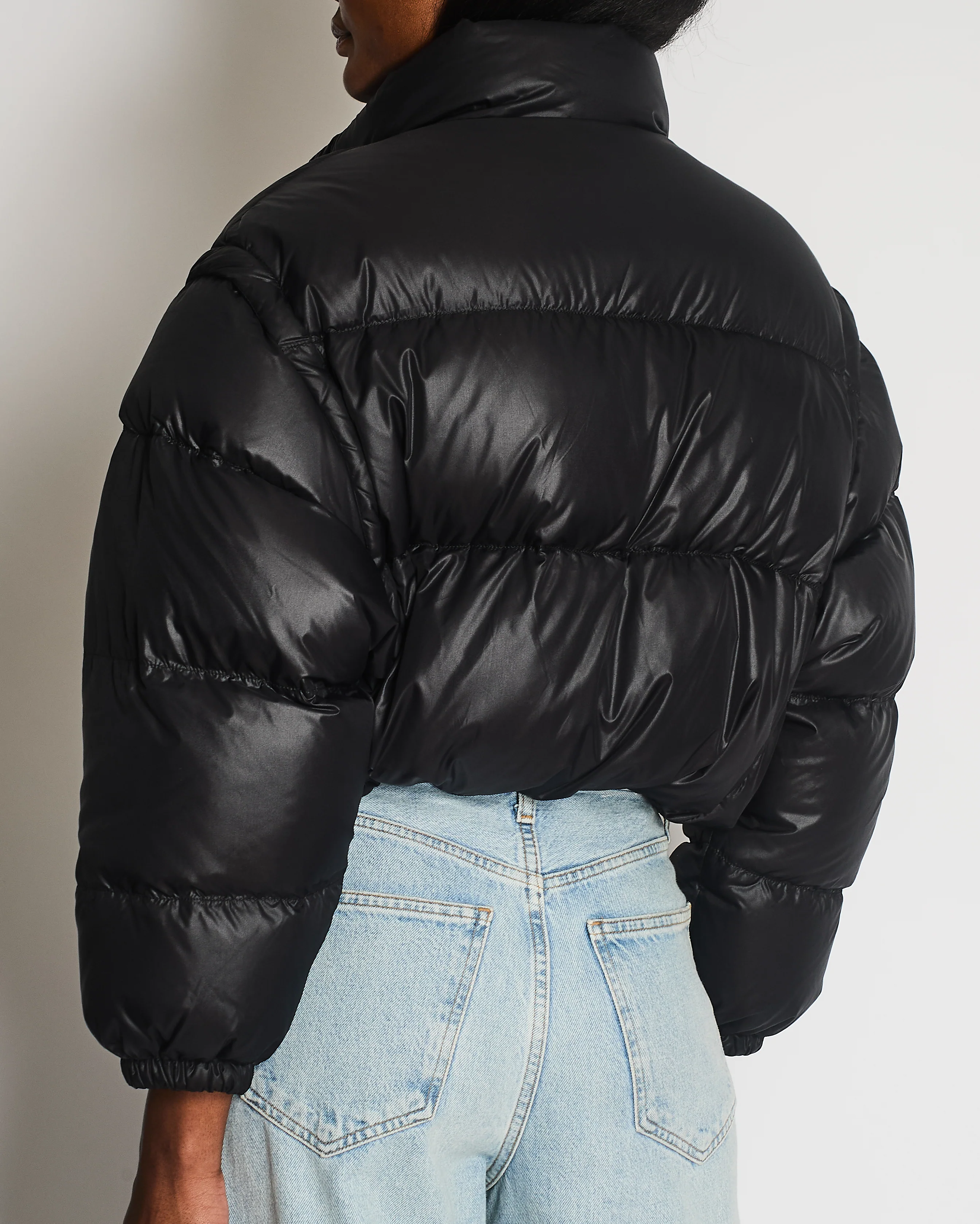 Prada Black Mat Re-Nylon Cropped Puffer Jacket with Detachable Sleeves IT 38 (UK 6) RRP £1840 - Image 5