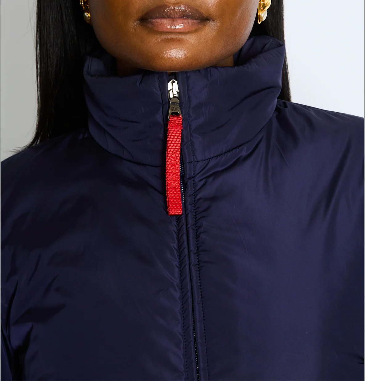 Prada Navy Blue Linea Rossa Ski Puffer Jacket Size IT 36 (UK 4) - Image 2
