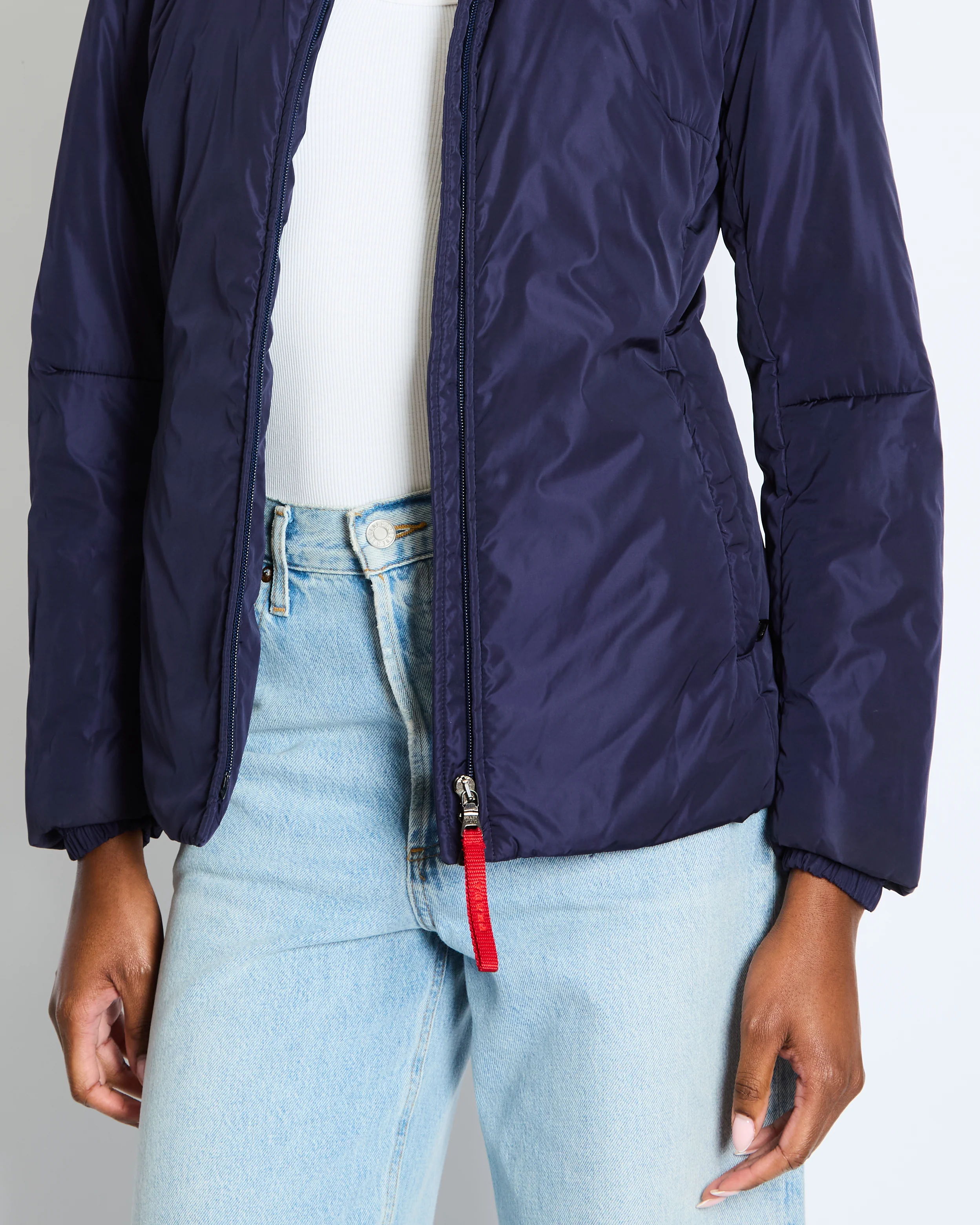 Prada Navy Blue Linea Rossa Ski Puffer Jacket Size IT 36 (UK 4) - Image 3