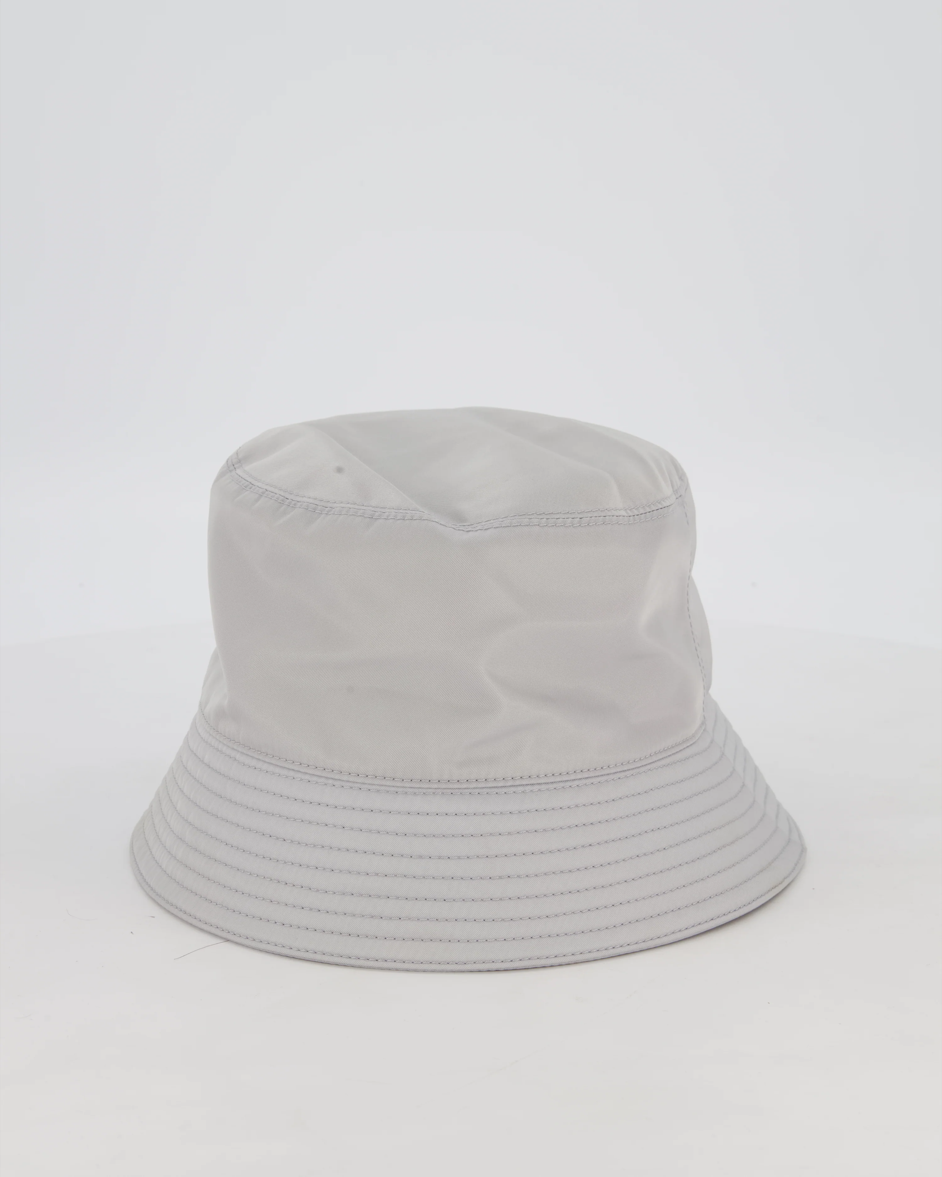 Prada Nylon Bucket Hat in Grey with Triangle Logo Detail RRP £520 - Image 5