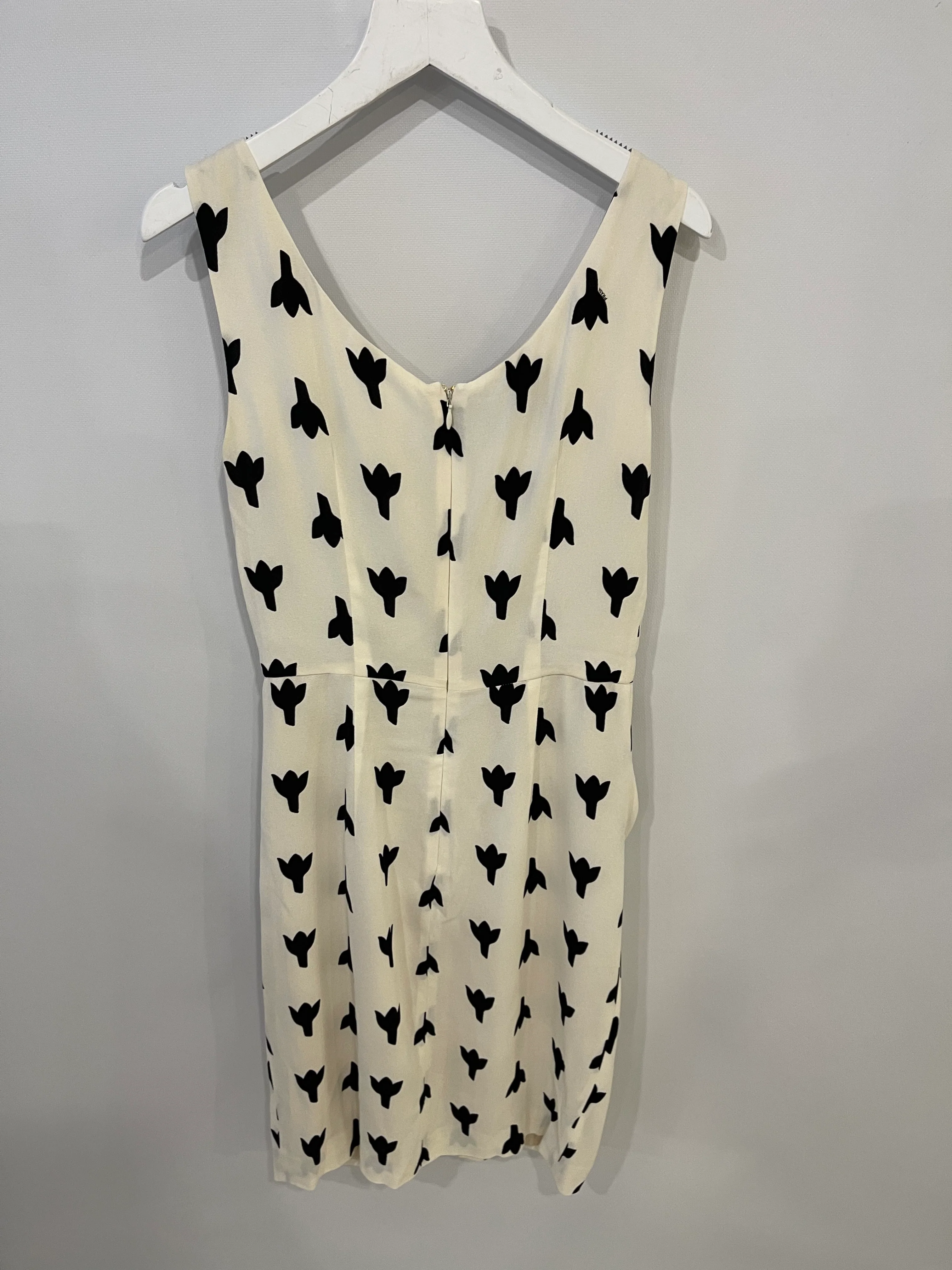 Prada White with Black Prints Mini Sleeveless Dress Size IT 38 (UK 6) - Image 5
