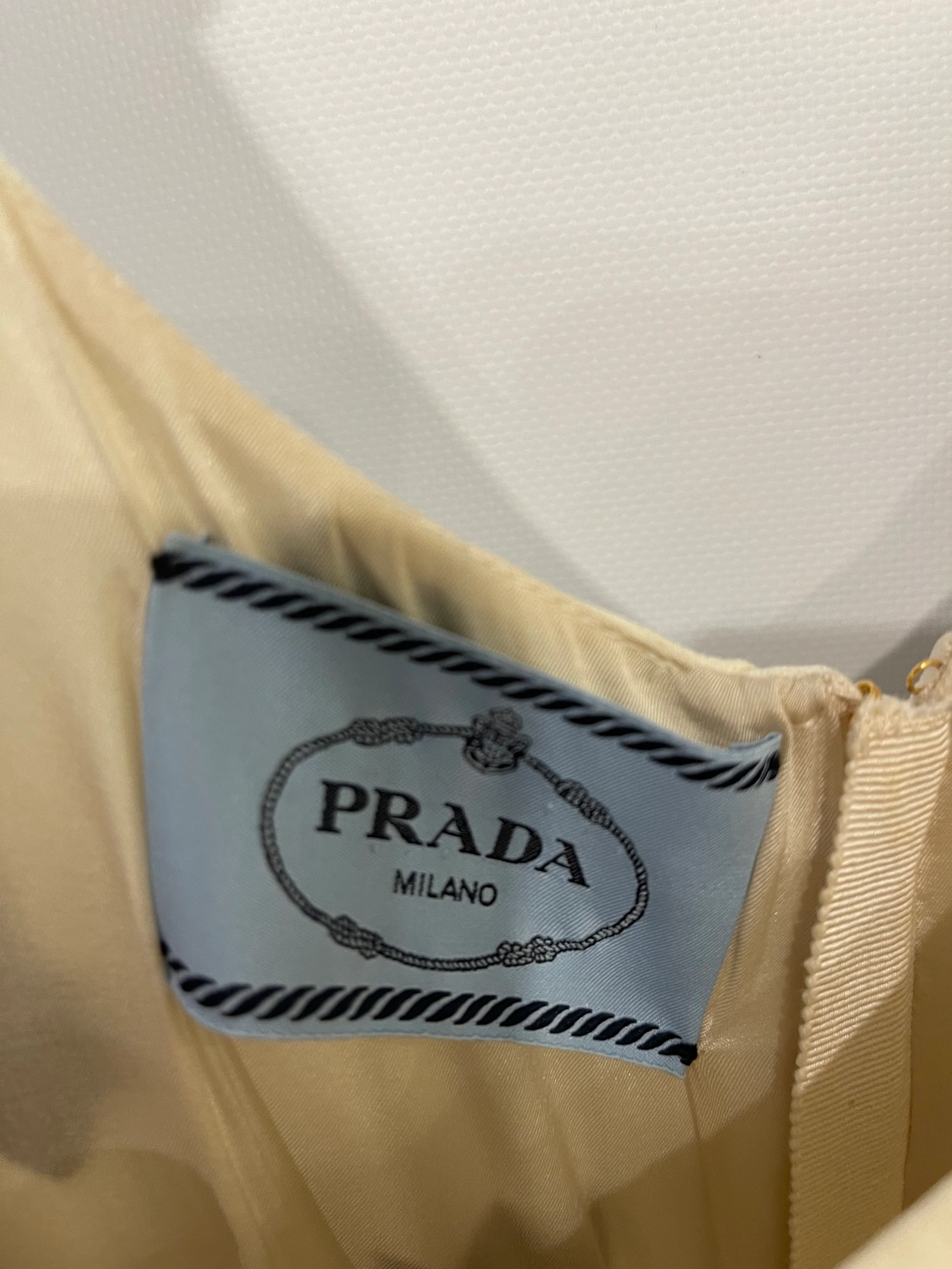 Prada White with Black Prints Mini Sleeveless Dress Size IT 38 (UK 6) - Image 7