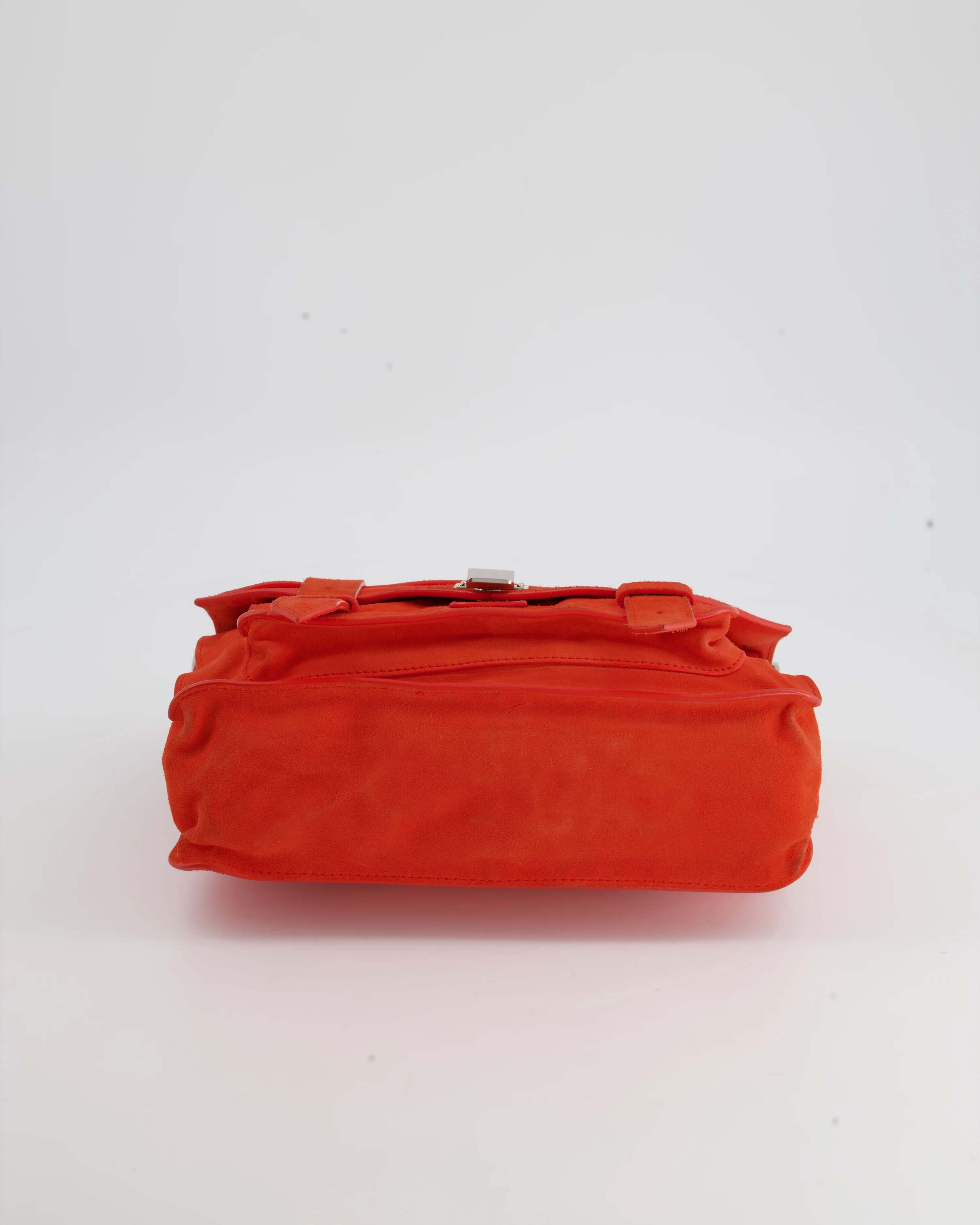 Proenza Schouler Coral Red Suede PS1 Shoulder Bag with Silver Hardware - Image 14