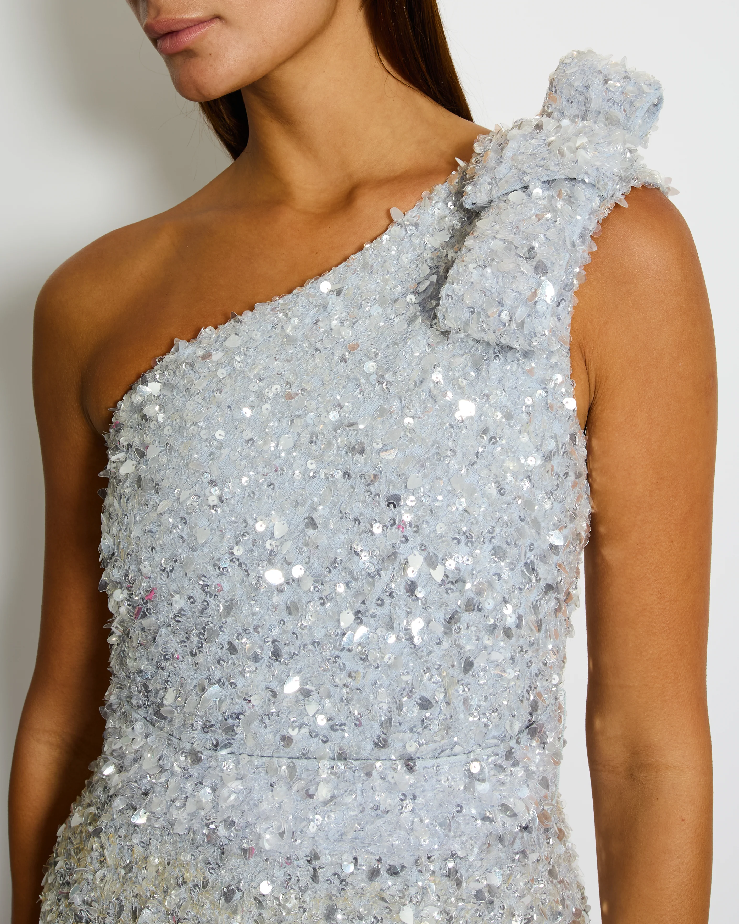 Rachel Gilbert Silver Sequin Embellished Kara Mini Dress Size AU 1 (UK 8) RRP £1,500 - Image 4
