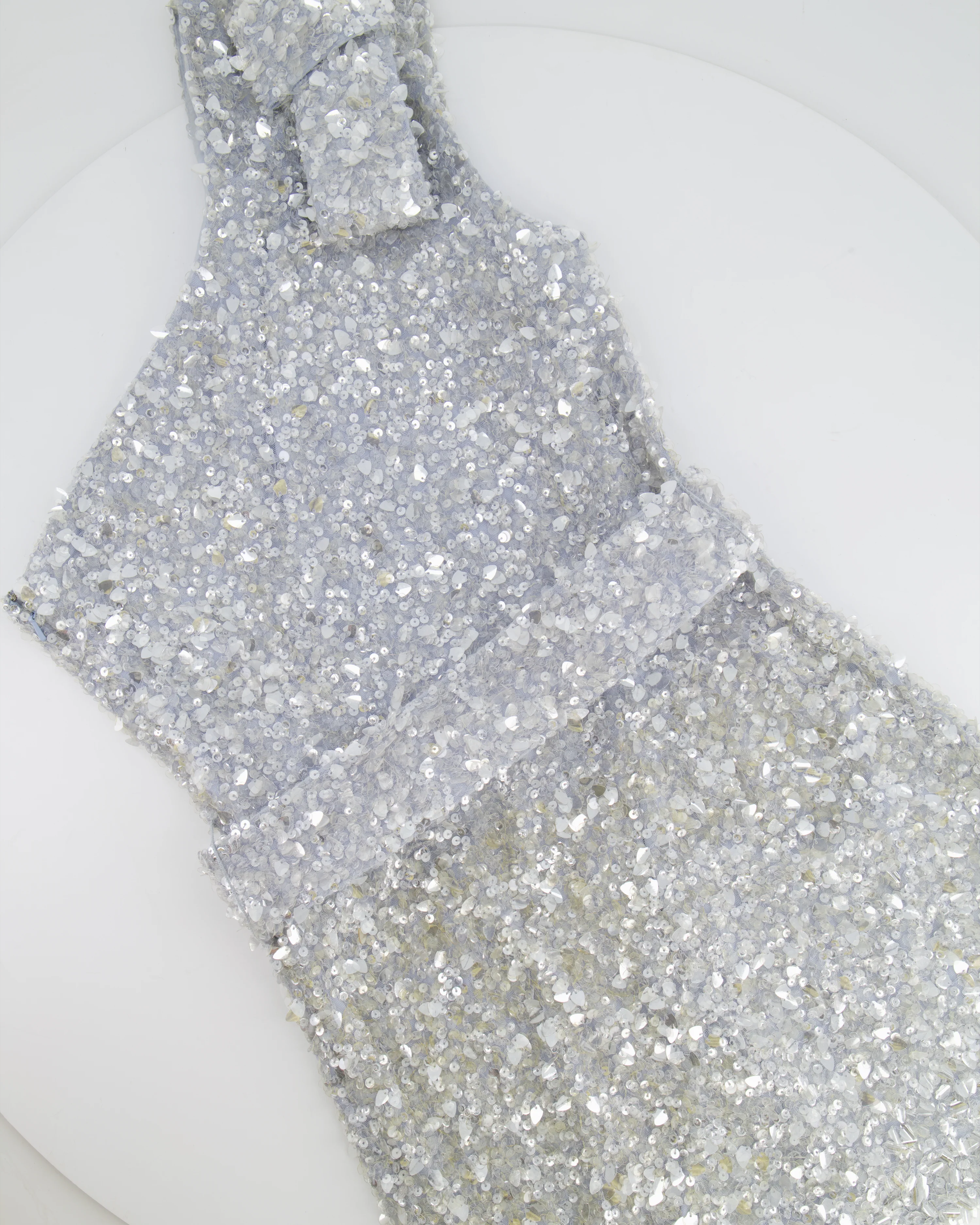 Rachel Gilbert Silver Sequin Embellished Kara Mini Dress Size AU 1 (UK 8) RRP £1,500 - Image 5