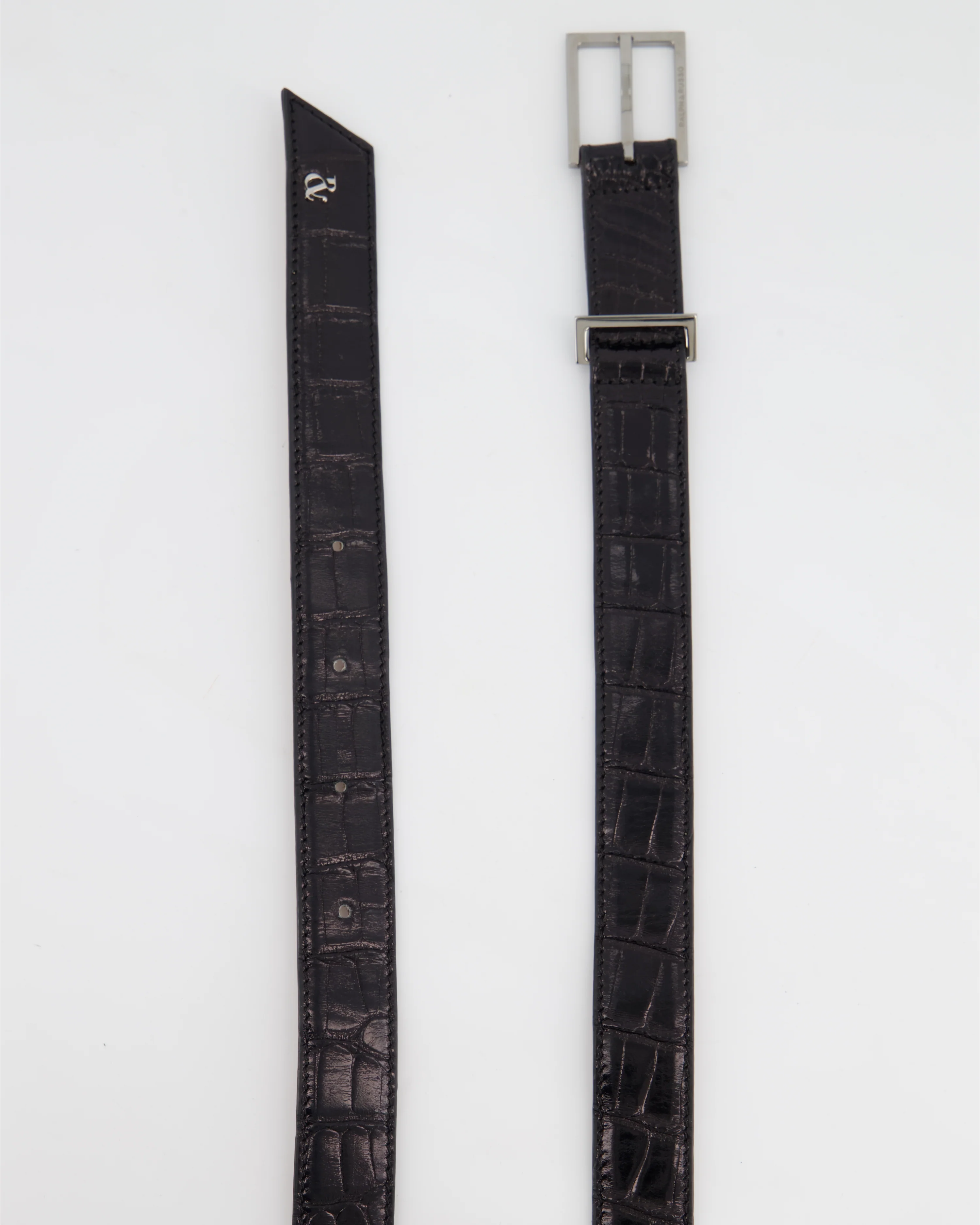 Ralph & Russo Black Croc Belt Bag with Gunmetal Hardware - Image 4