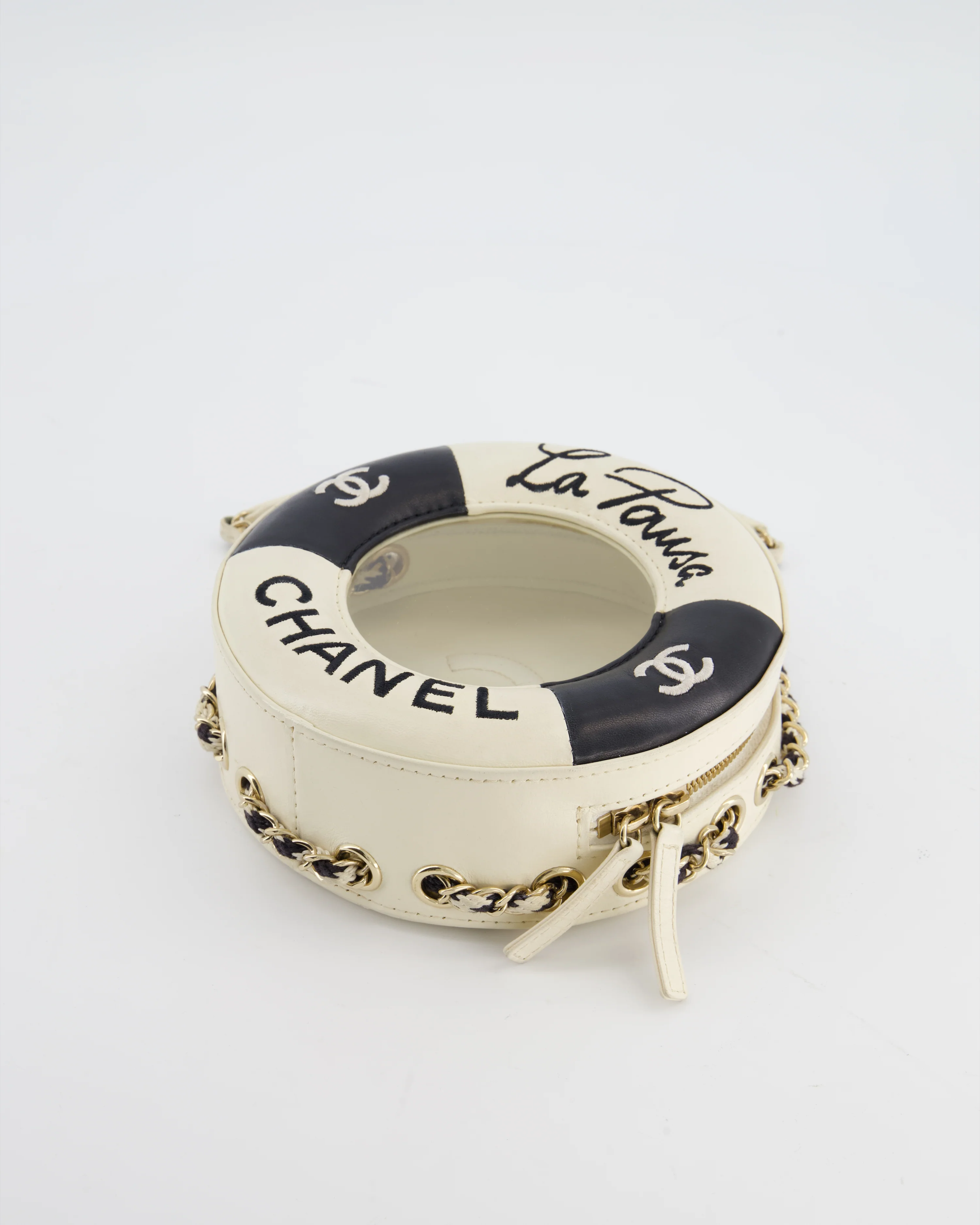 *RARE & FIRE PRICE* Chanel La Pausa Coco Lifesaver Bag in Black and White with Champagne Gold Hardware - Image 22