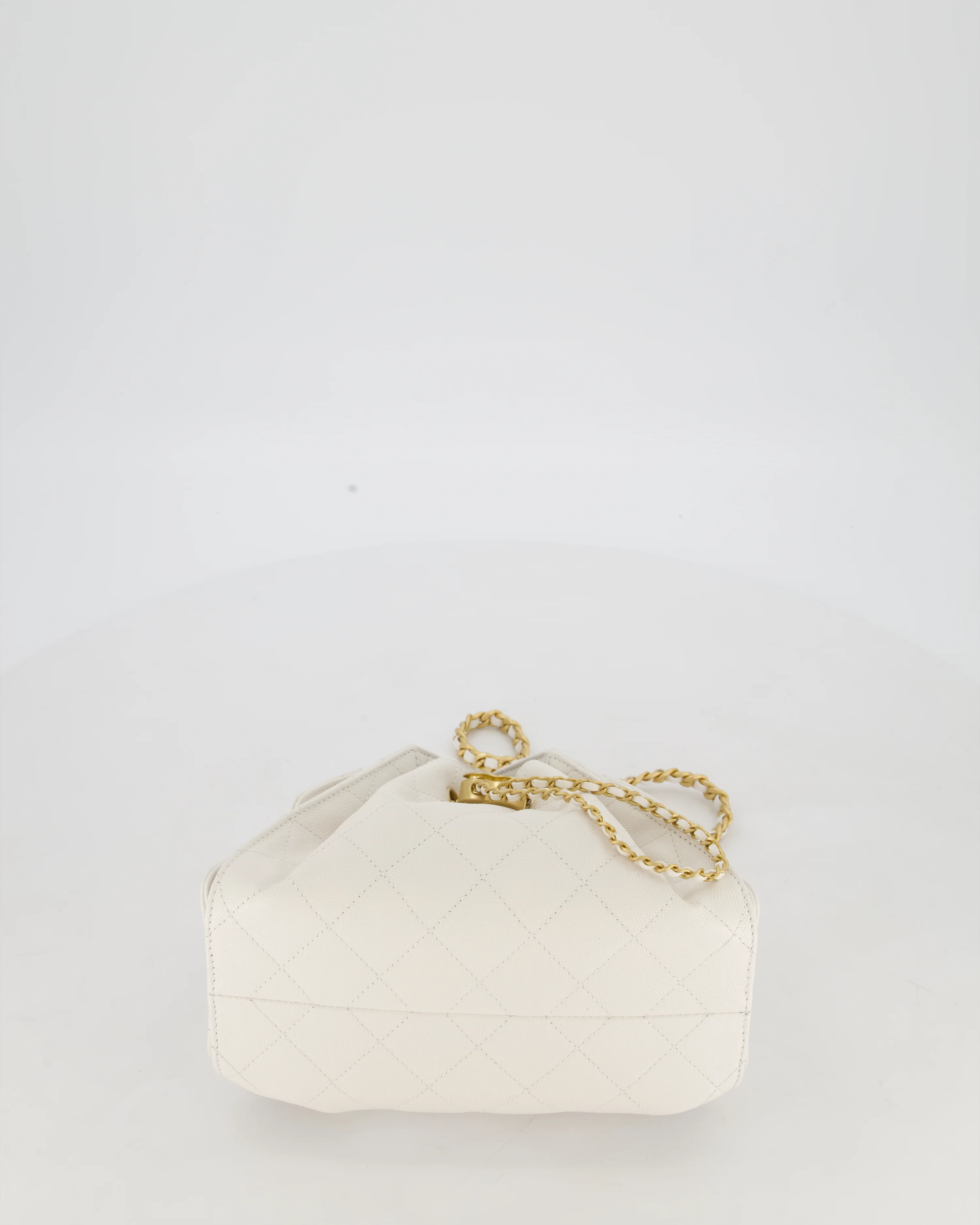 *RARE* Chanel 26C Mini 25 Handbag in White Caviar Leather with Gold Hardware - Image 19