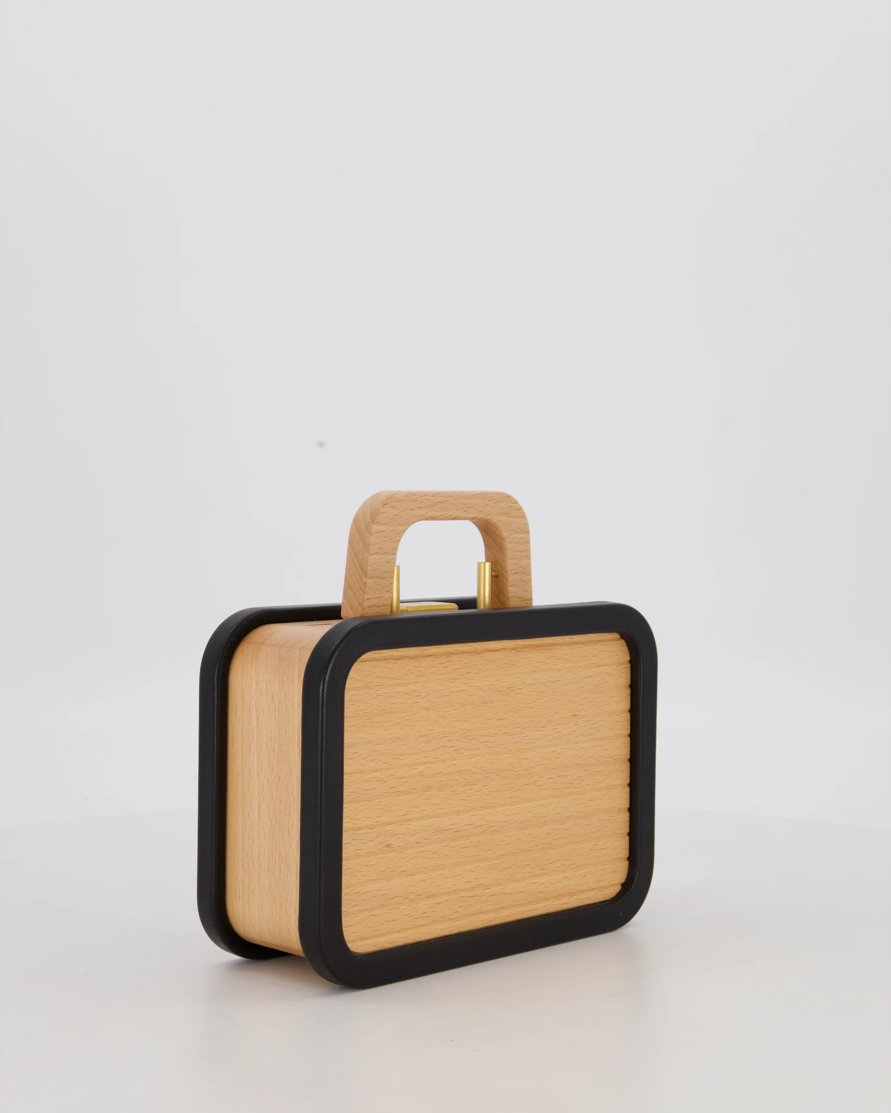 *VERY RARE* Chanel Brown Wooden Vanity Case Bag with Black CC Leather Chain Logo - Image 8