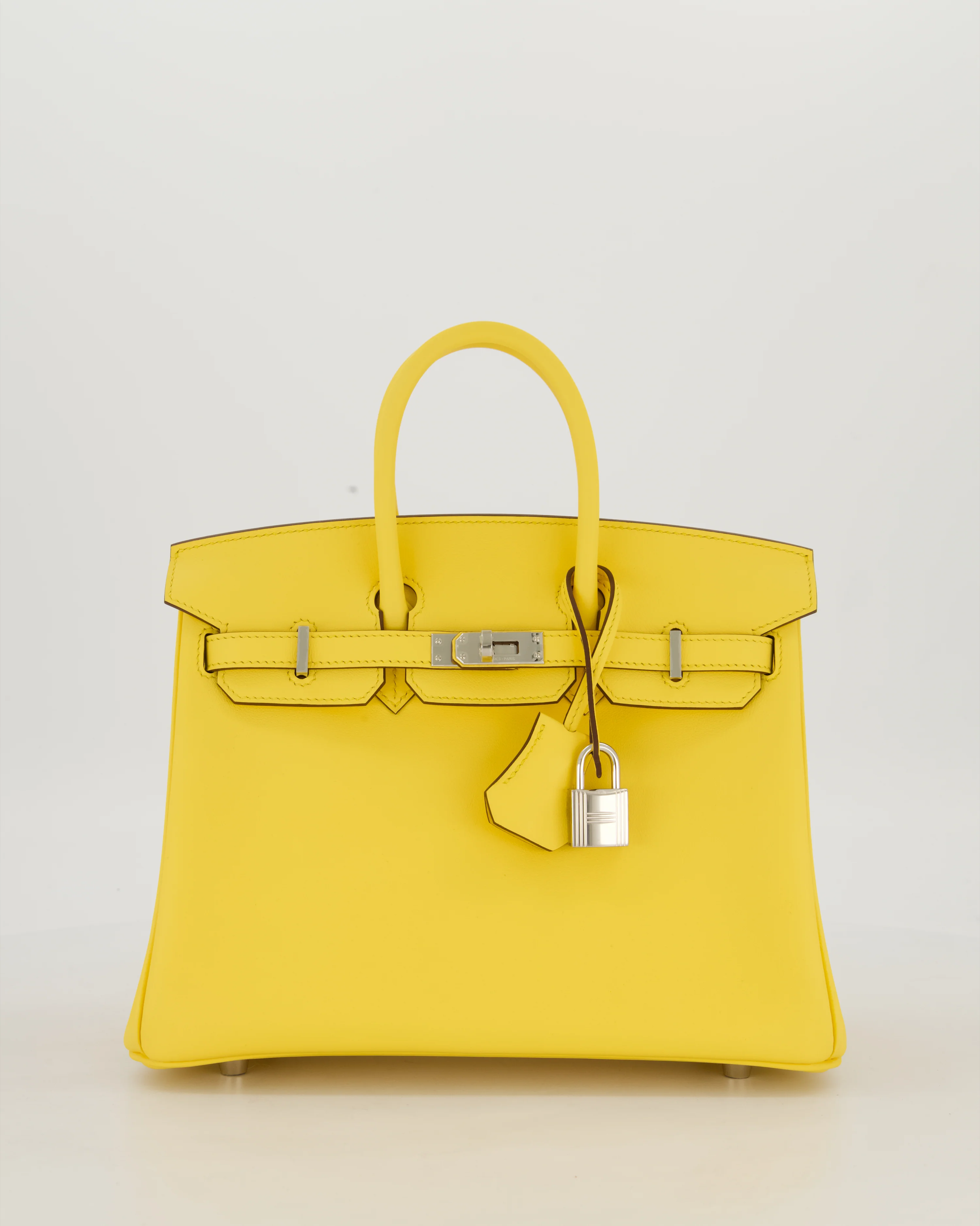 *RARE COLOUR* Hermès Birkin 25 Retourne Bag in Jaune Mango Swift Leather with Palladium Hardware