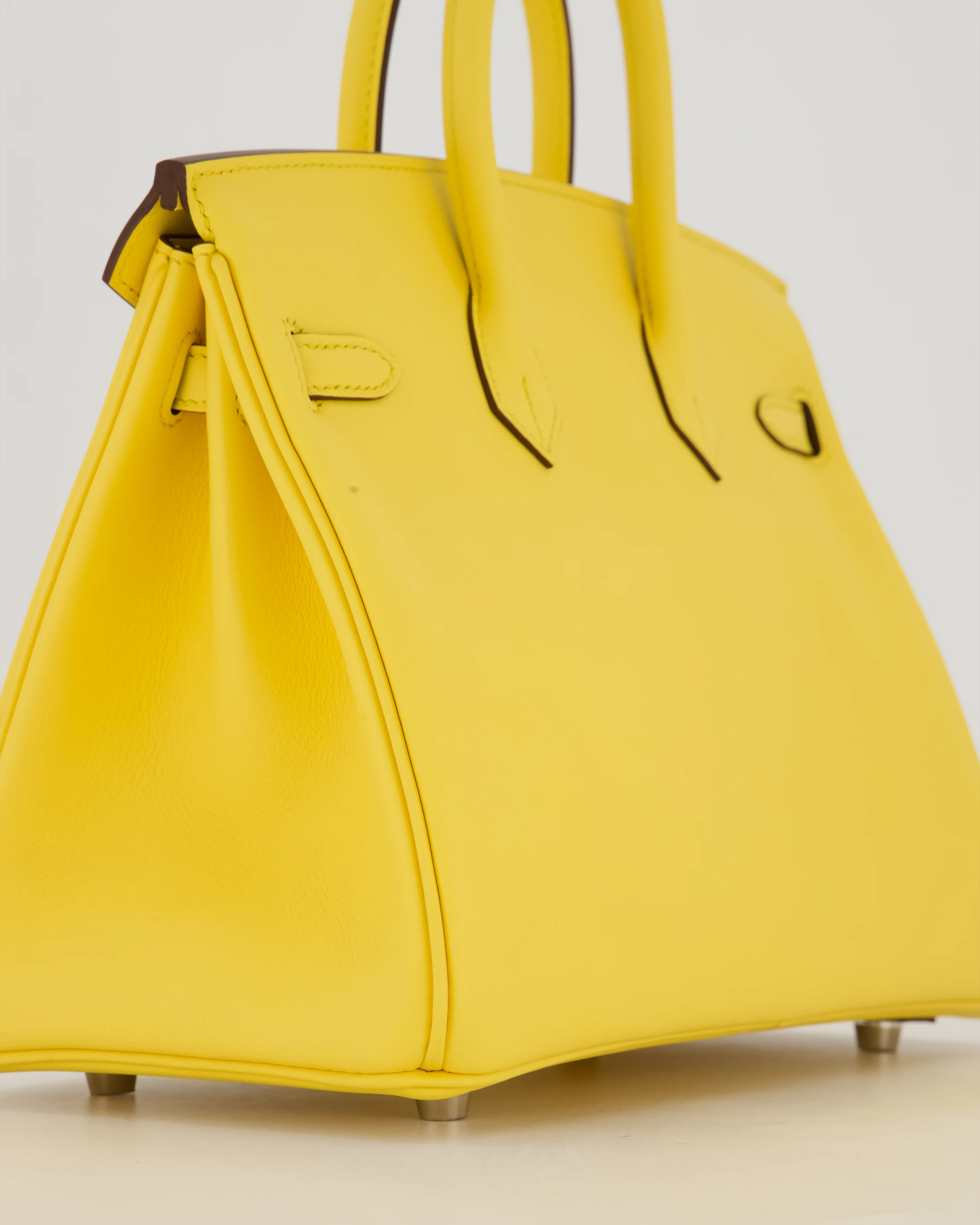 *RARE COLOUR* Hermès Birkin 25 Retourne Bag in Jaune Mango Swift Leather with Palladium Hardware - Image 13