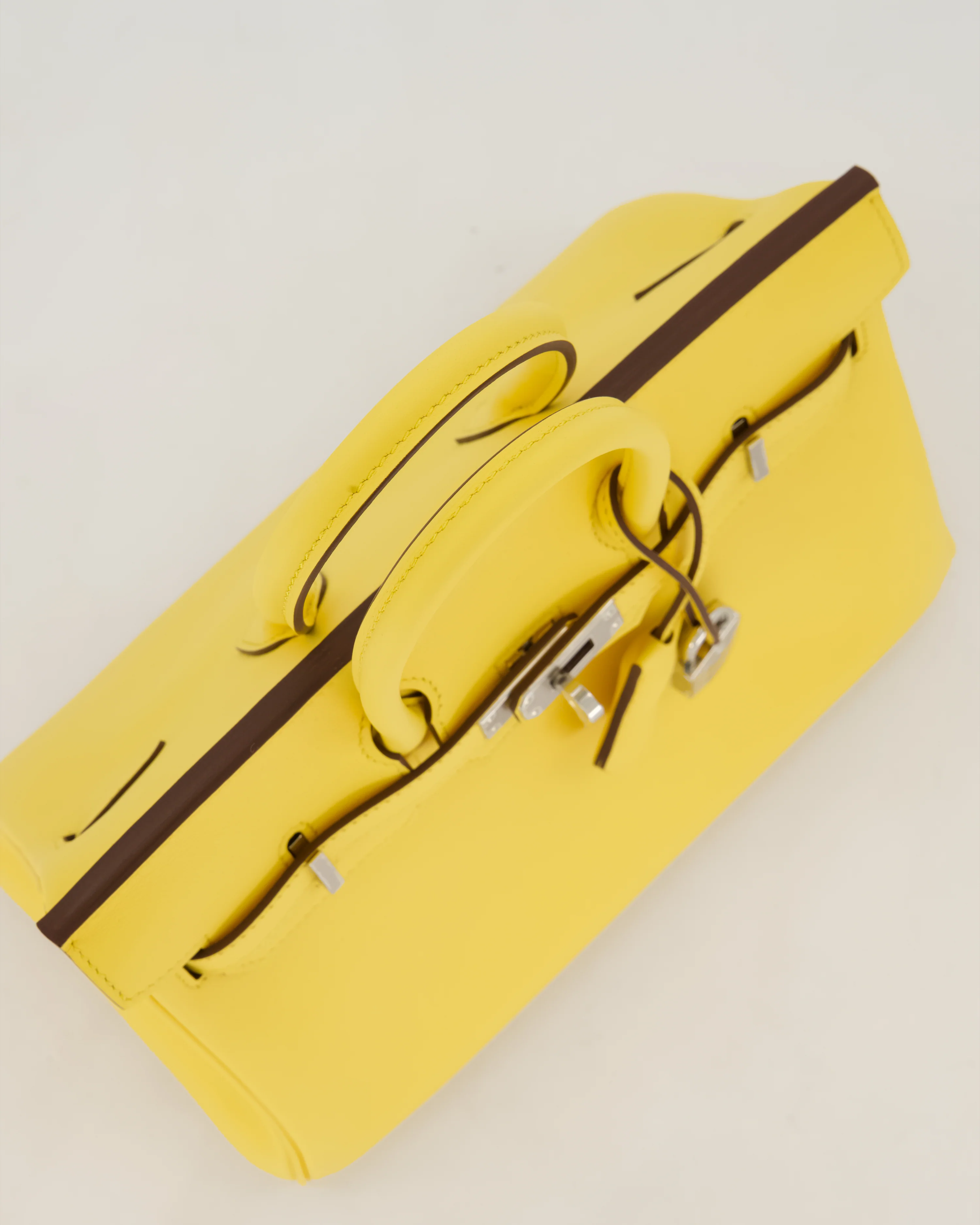 *RARE COLOUR* Hermès Birkin 25 Retourne Bag in Jaune Mango Swift Leather with Palladium Hardware - Image 16