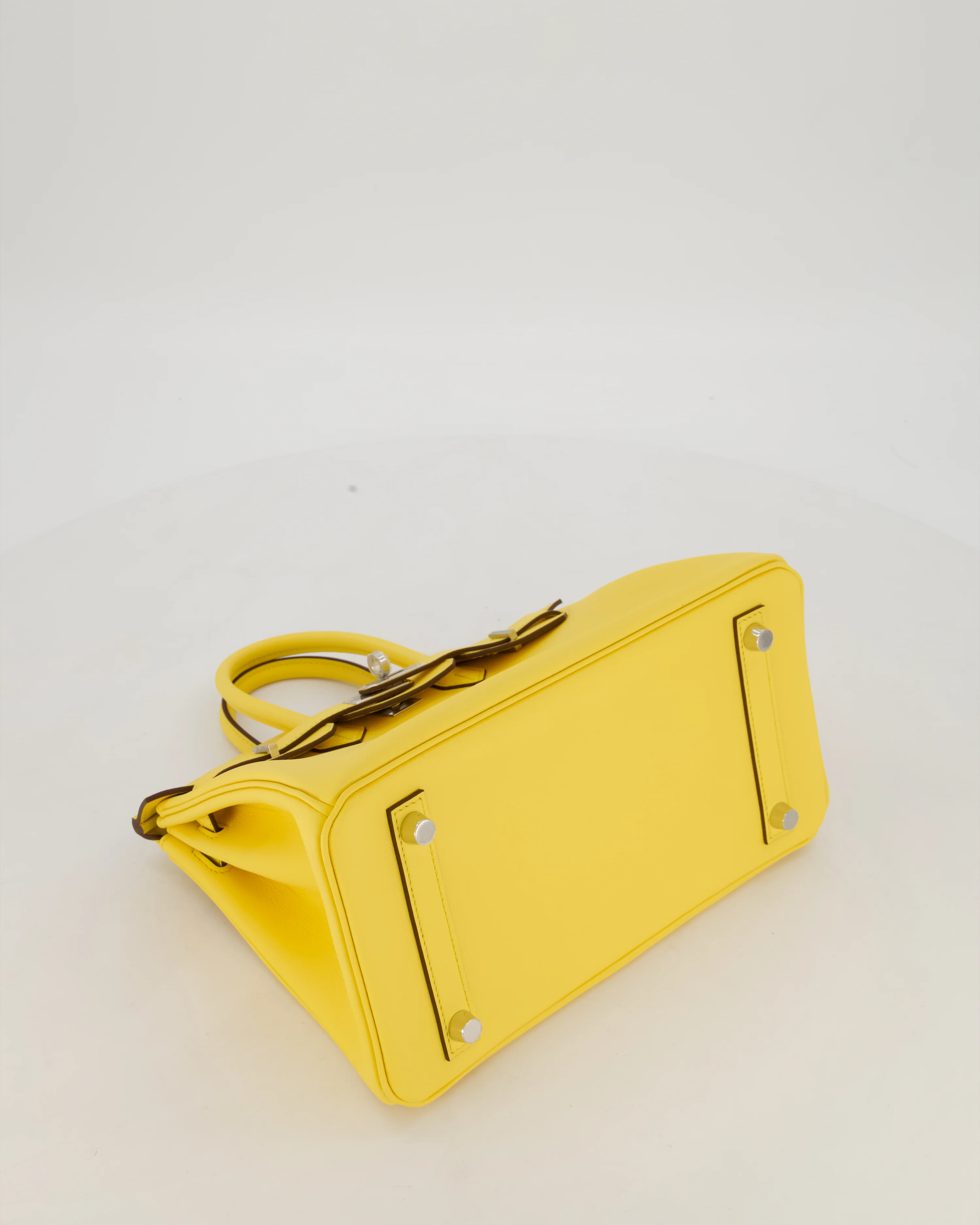*RARE COLOUR* Hermès Birkin 25 Retourne Bag in Jaune Mango Swift Leather with Palladium Hardware - Image 17