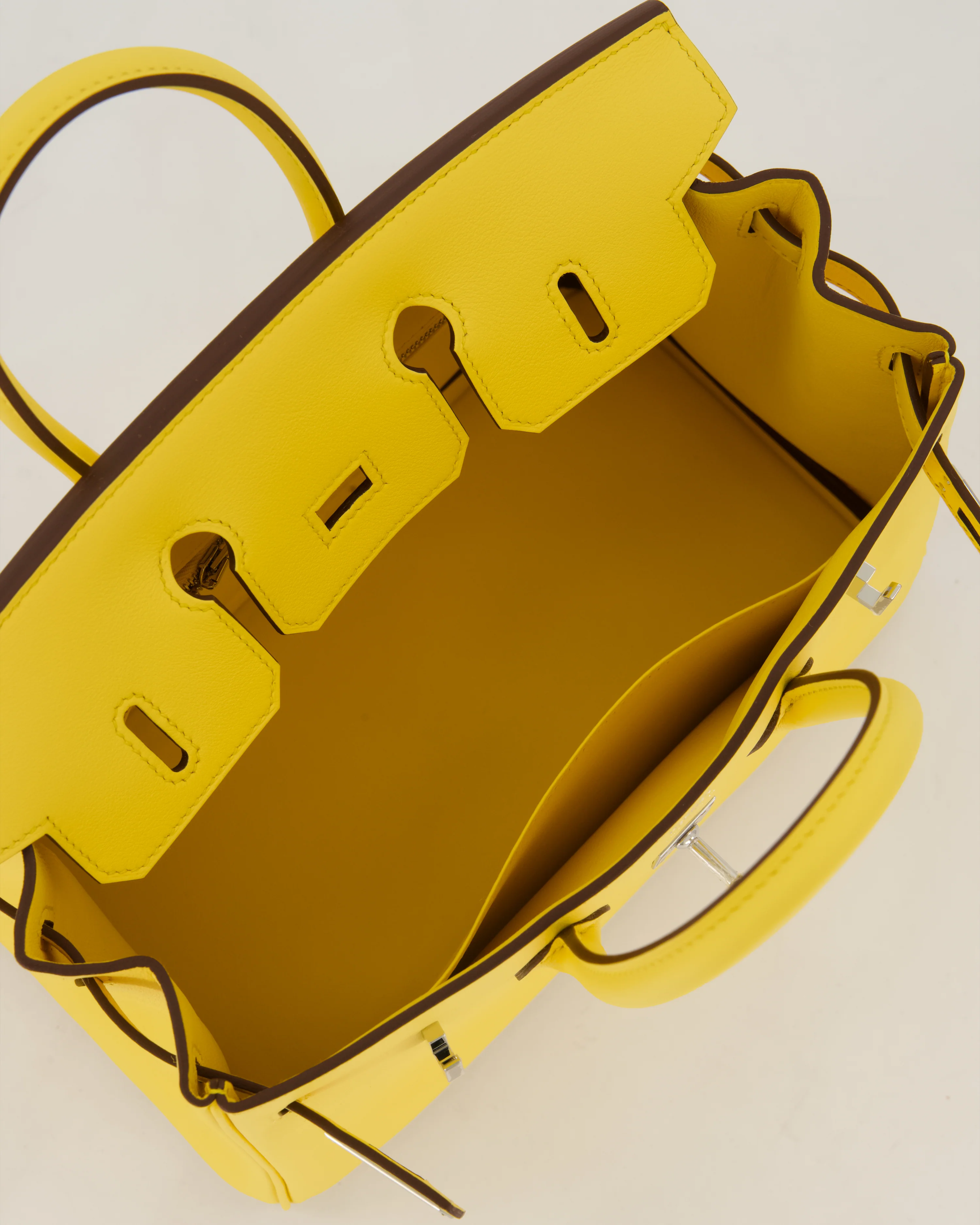 *RARE COLOUR* Hermès Birkin 25 Retourne Bag in Jaune Mango Swift Leather with Palladium Hardware - Image 20