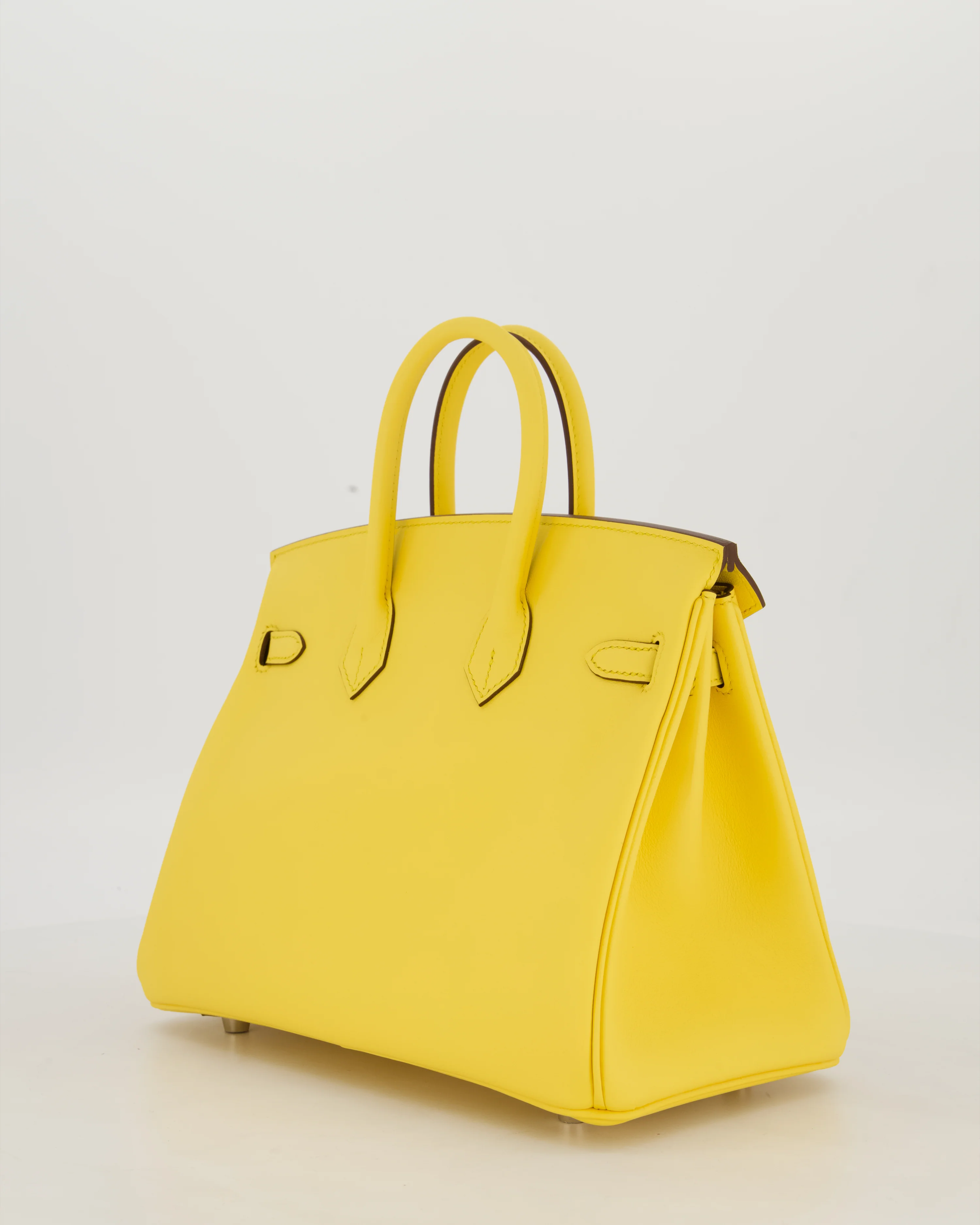 *RARE COLOUR* Hermès Birkin 25 Retourne Bag in Jaune Mango Swift Leather with Palladium Hardware - Image 5
