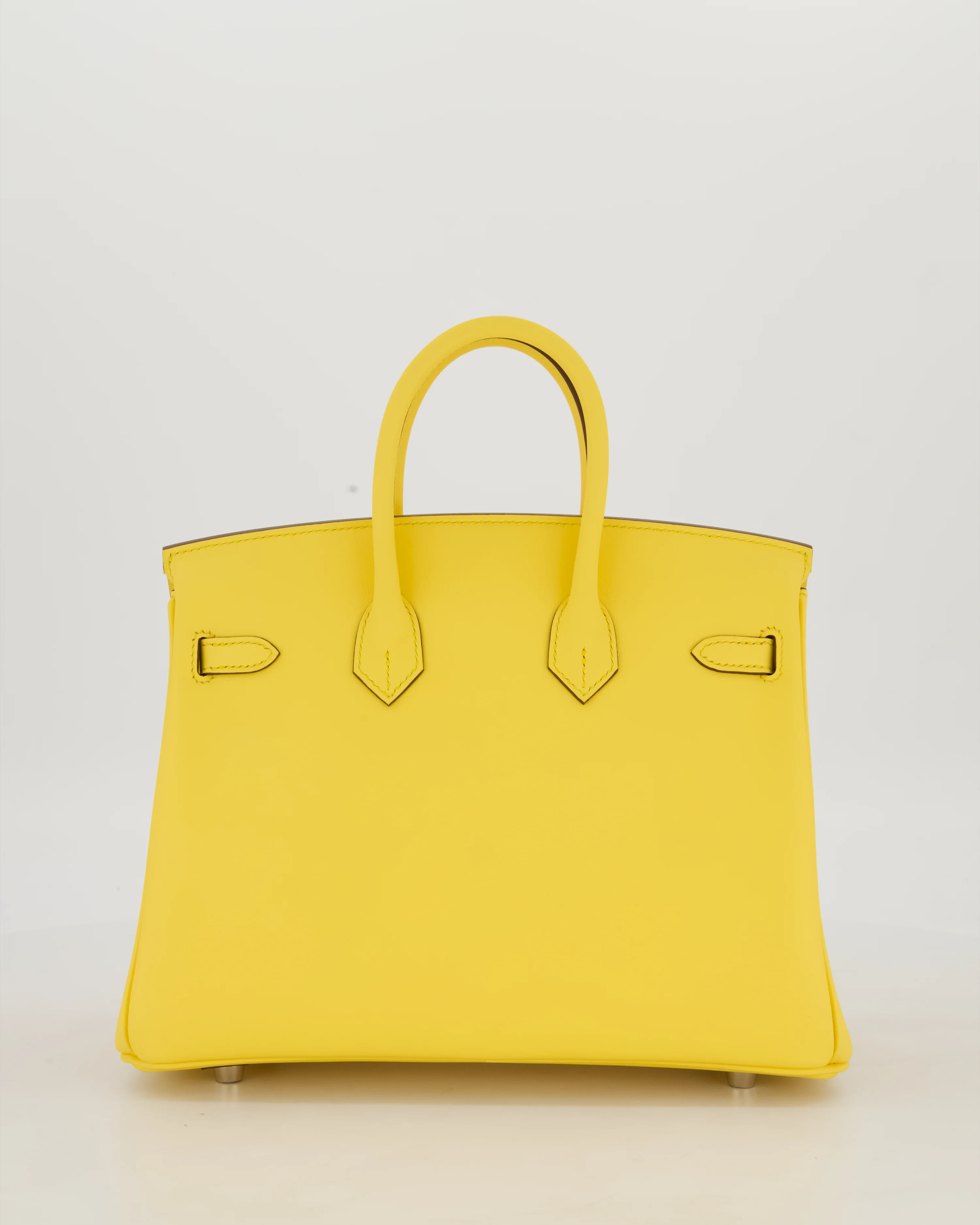 *RARE COLOUR* Hermès Birkin 25 Retourne Bag in Jaune Mango Swift Leather with Palladium Hardware - Image 6
