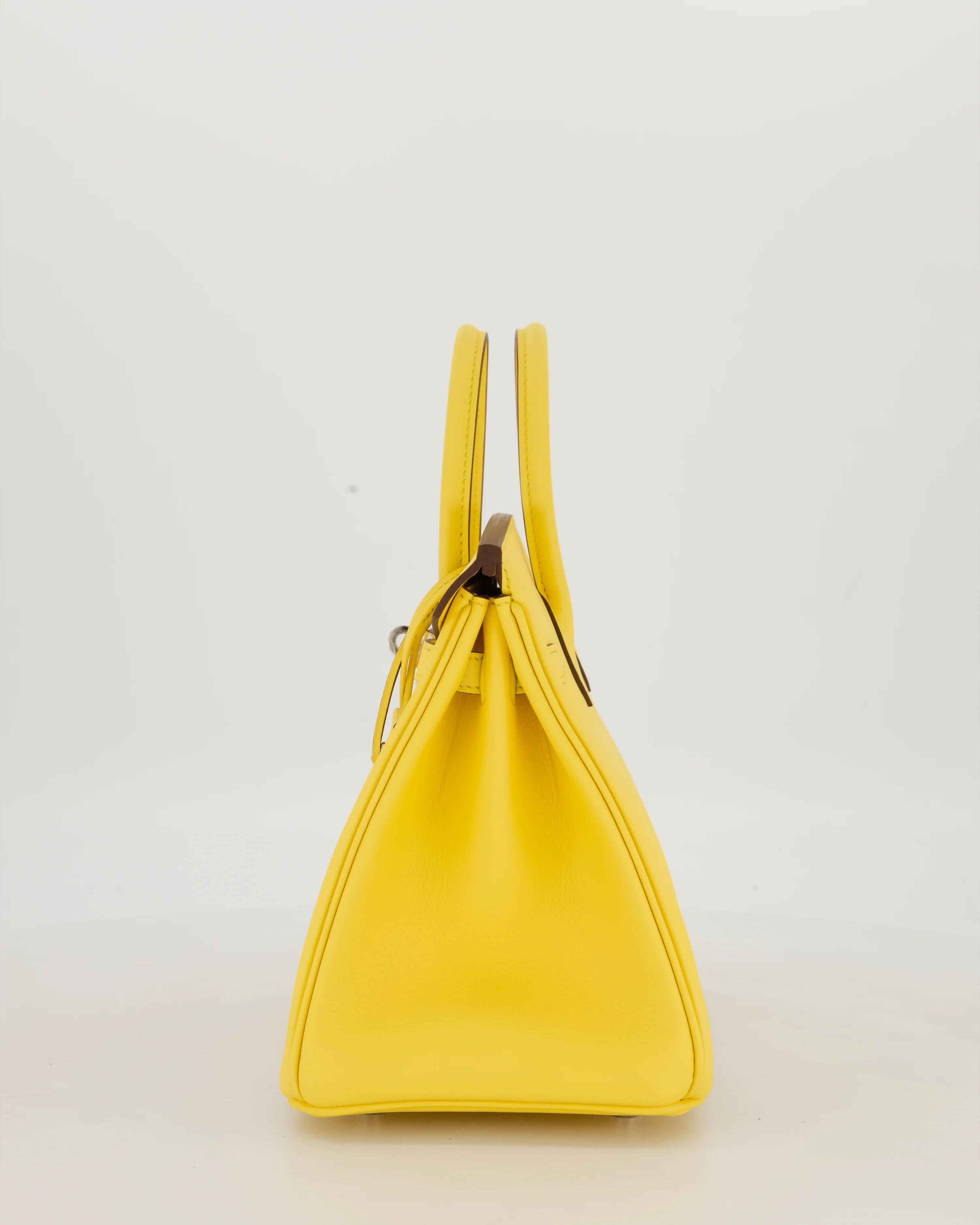 *RARE COLOUR* Hermès Birkin 25 Retourne Bag in Jaune Mango Swift Leather with Palladium Hardware - Image 8