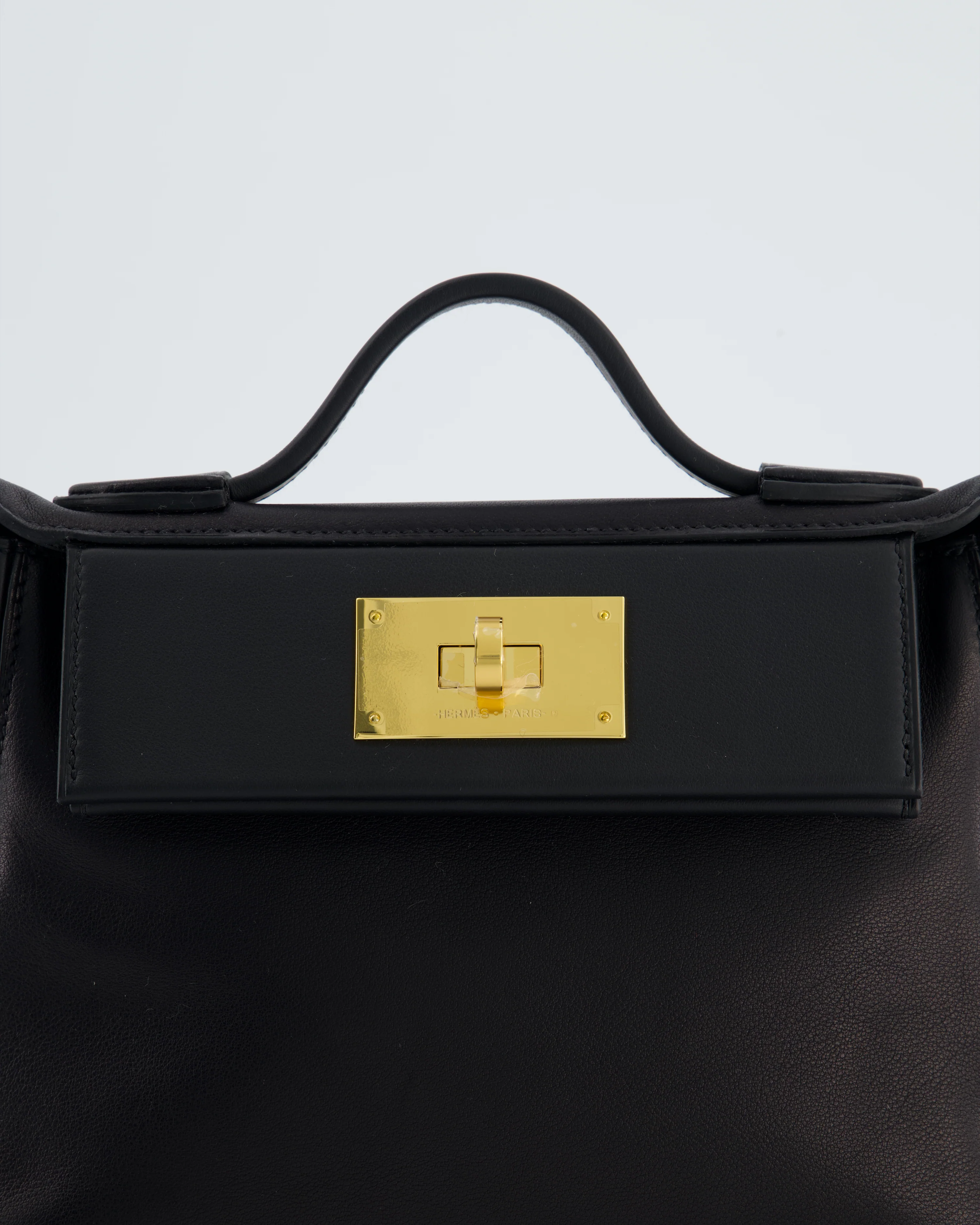 *RARE* Hermès 24/24 21 Bag in Noir Volupto and Noir Swift Leather with Gold Hardware - Image 18